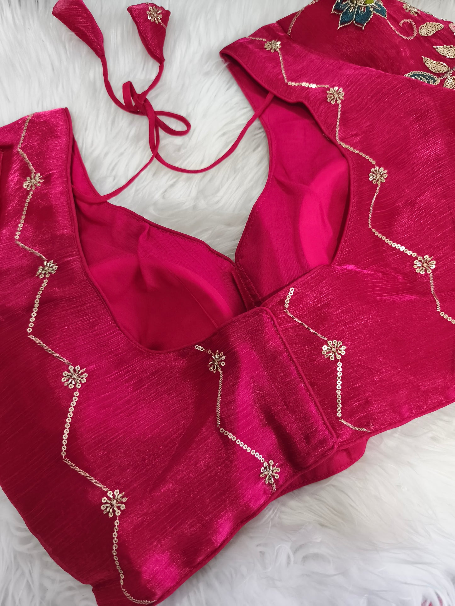 Readymade Saree Blouse (Pink)