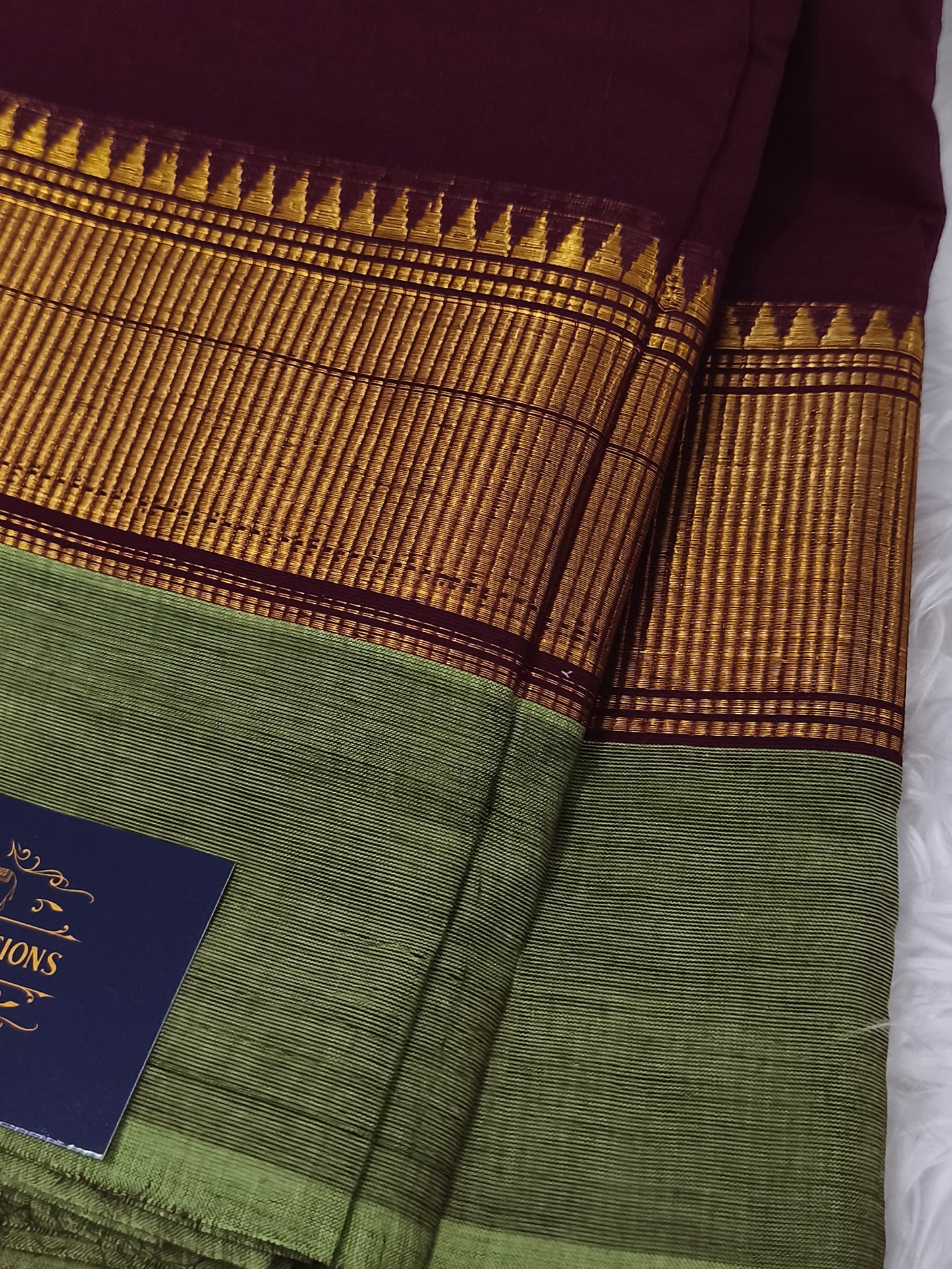 Pure handloom kanchi cotton saree