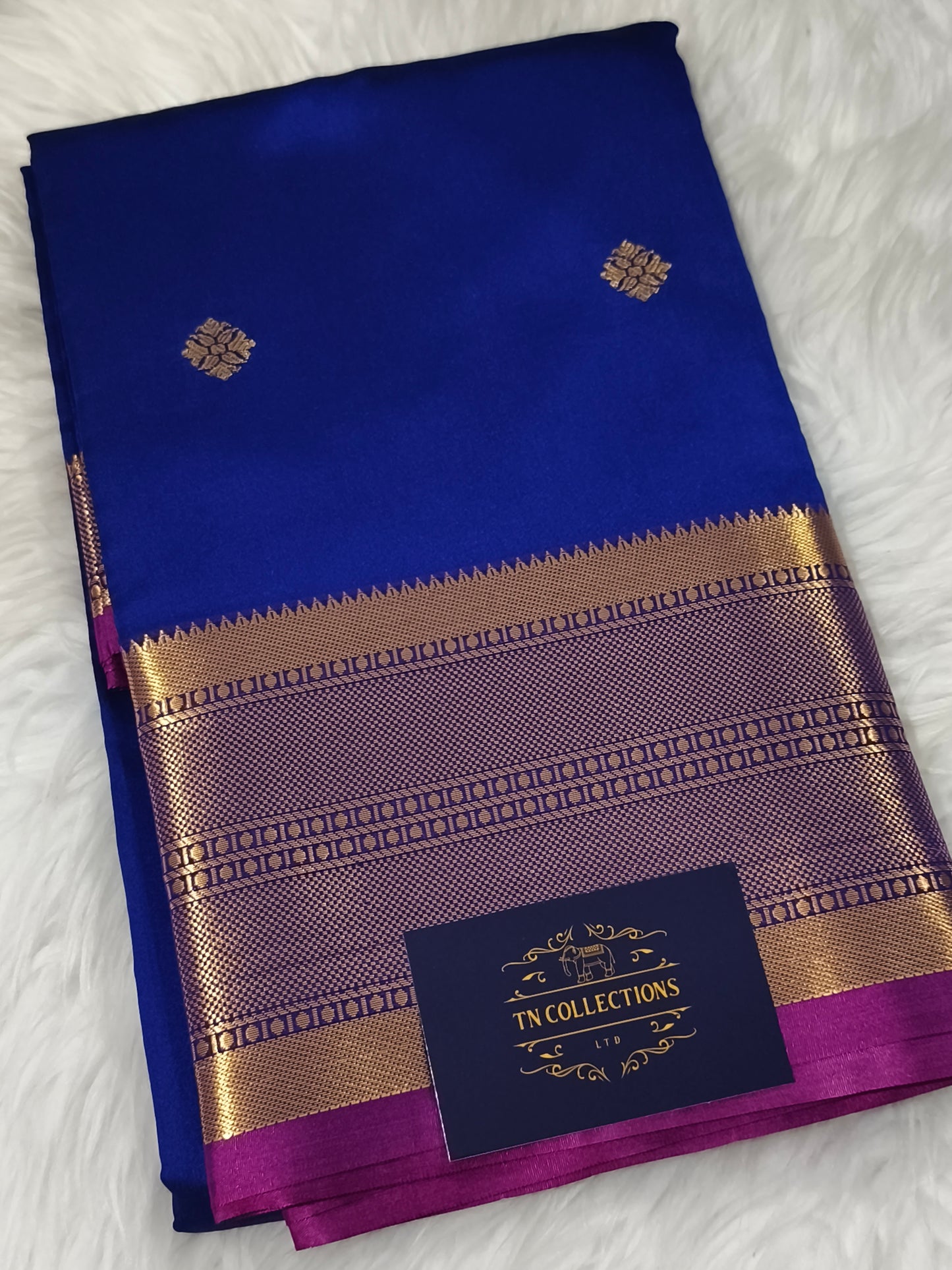 Luxury Semi Soft Silk Saree (Royal Blue)