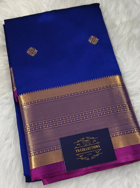 Luxury Semi Soft Silk Saree (Royal Blue)