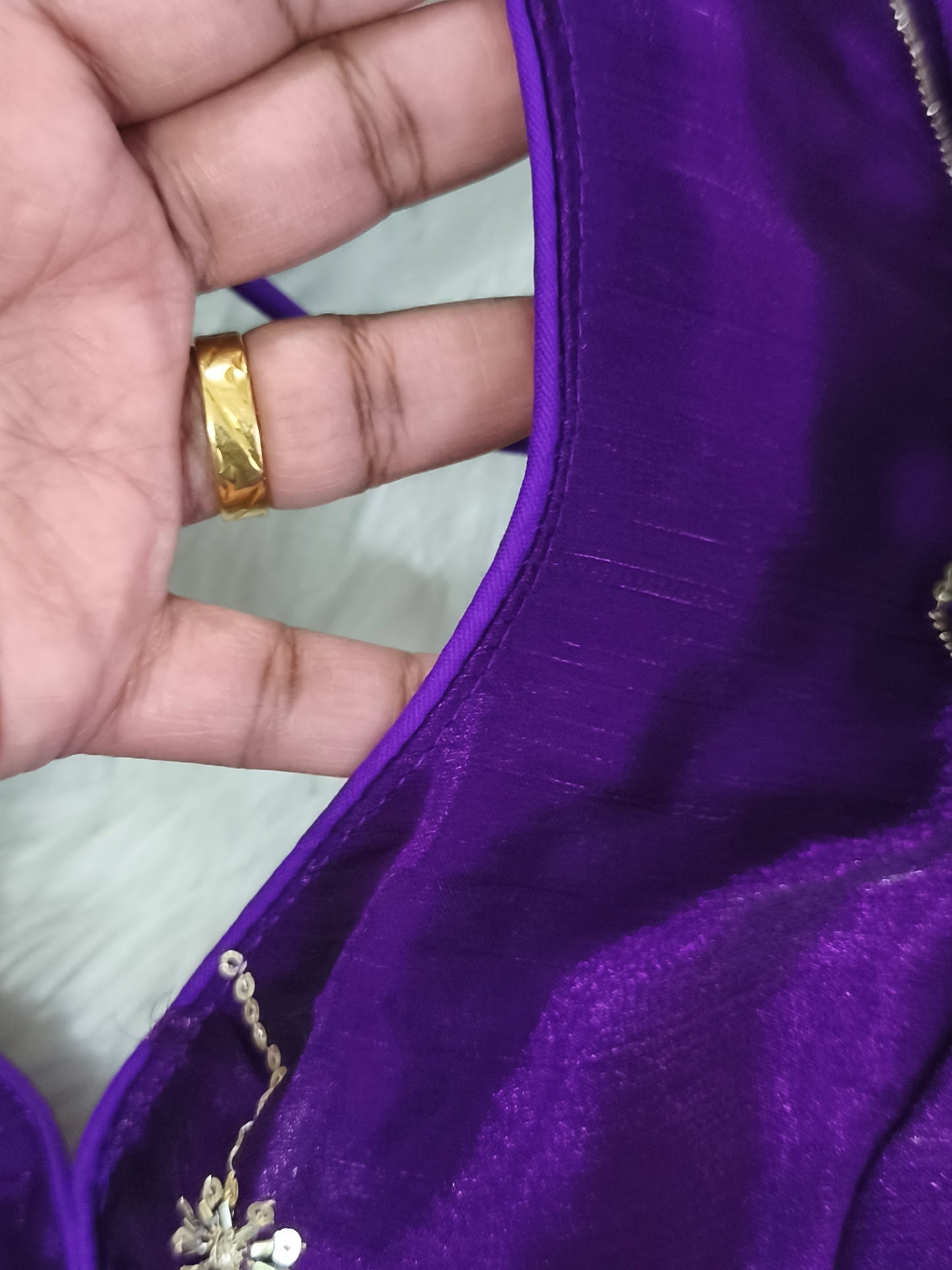 Readymade Saree Blouse(Purple)