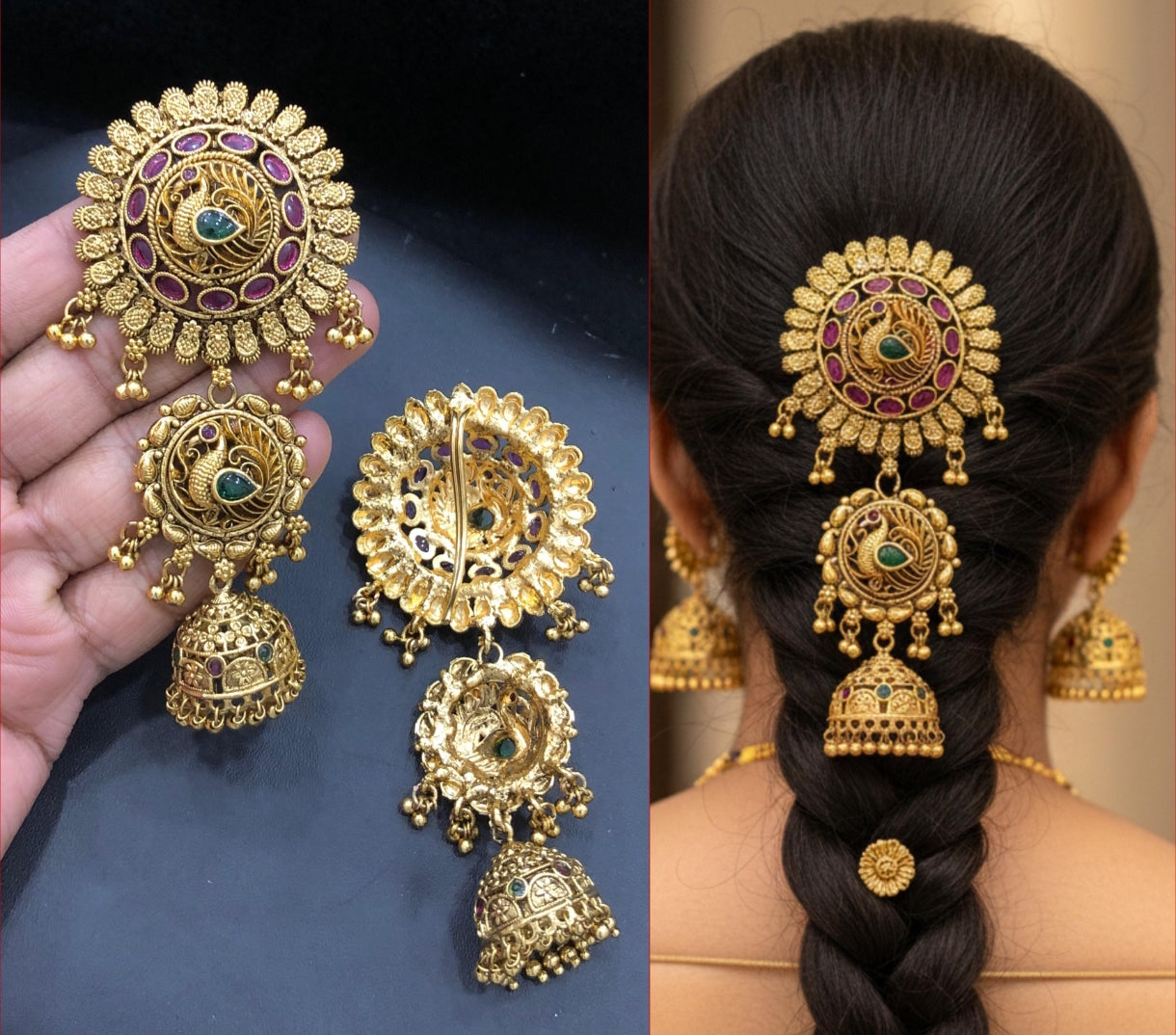 Antique Polish Real kemp Hair accessories (Rakodi)
