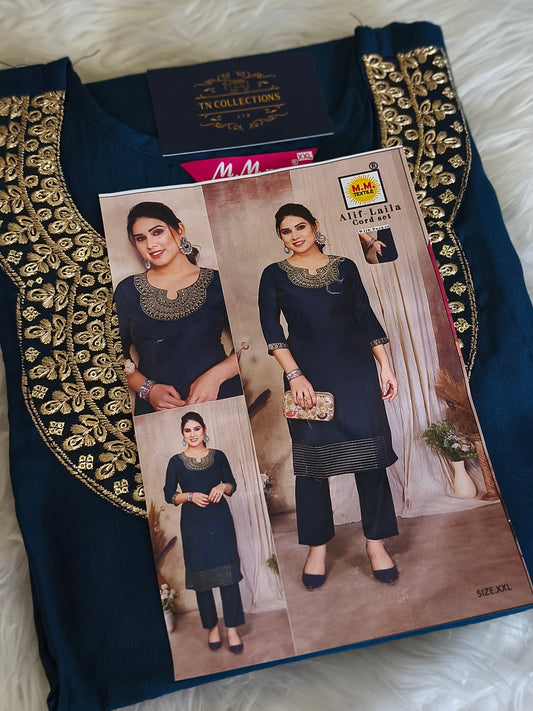 Navy Blue Trendy Co-ords sets ( Size 2XL)