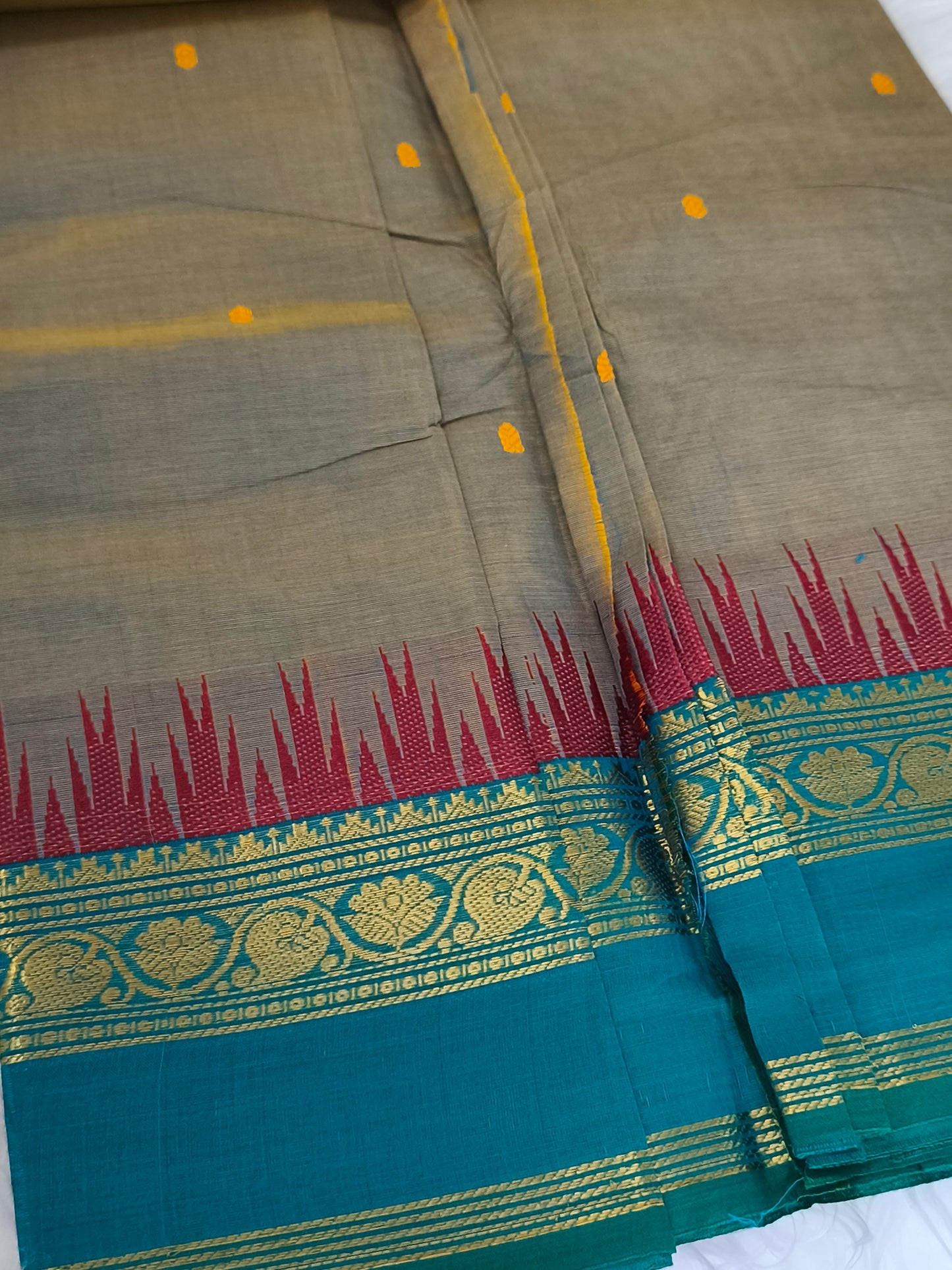 80's Pure Handloom Kanchi Cotton Saree