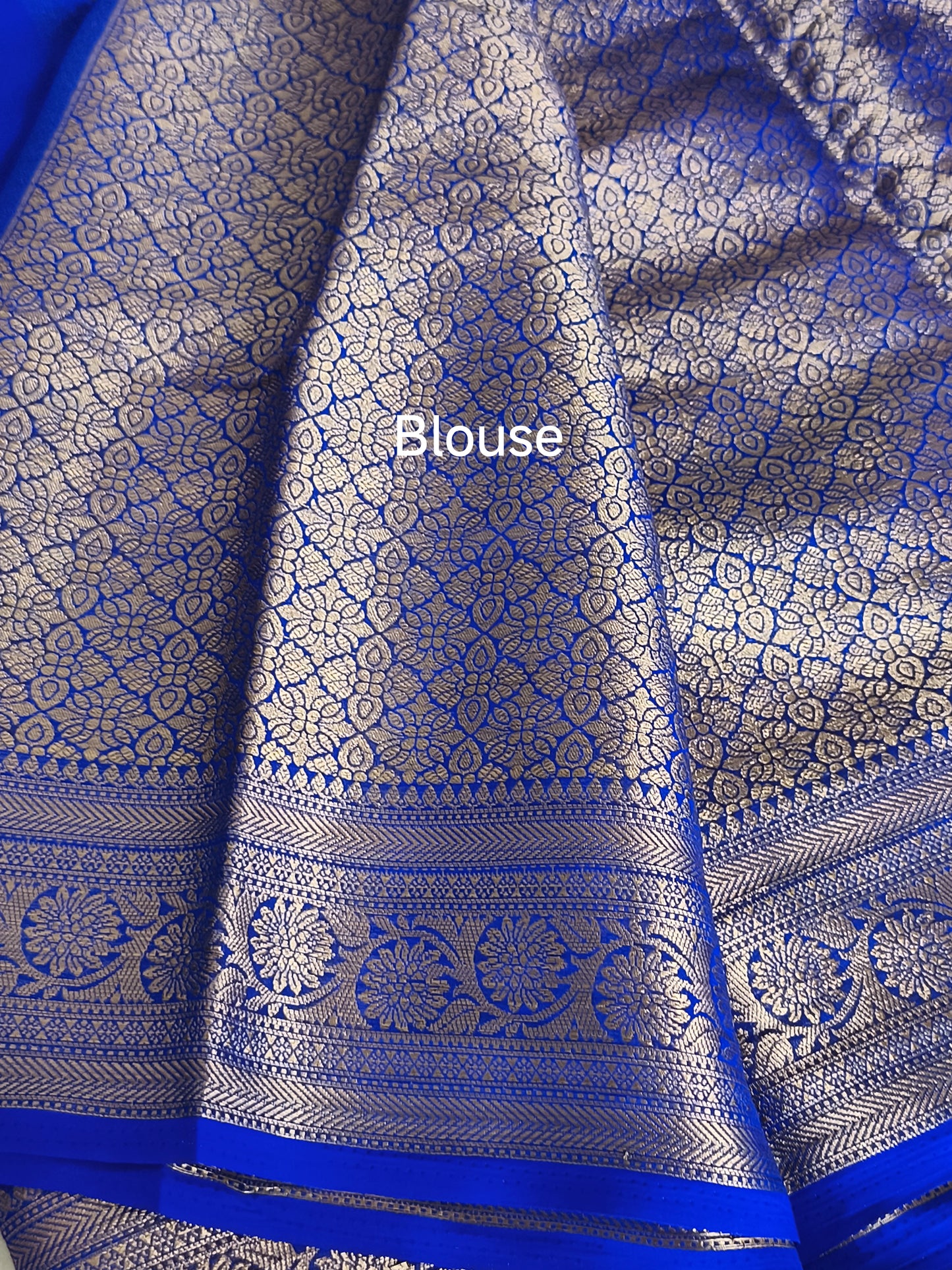 ROYAL BLUE colour Chiffon Georgette Party Saree