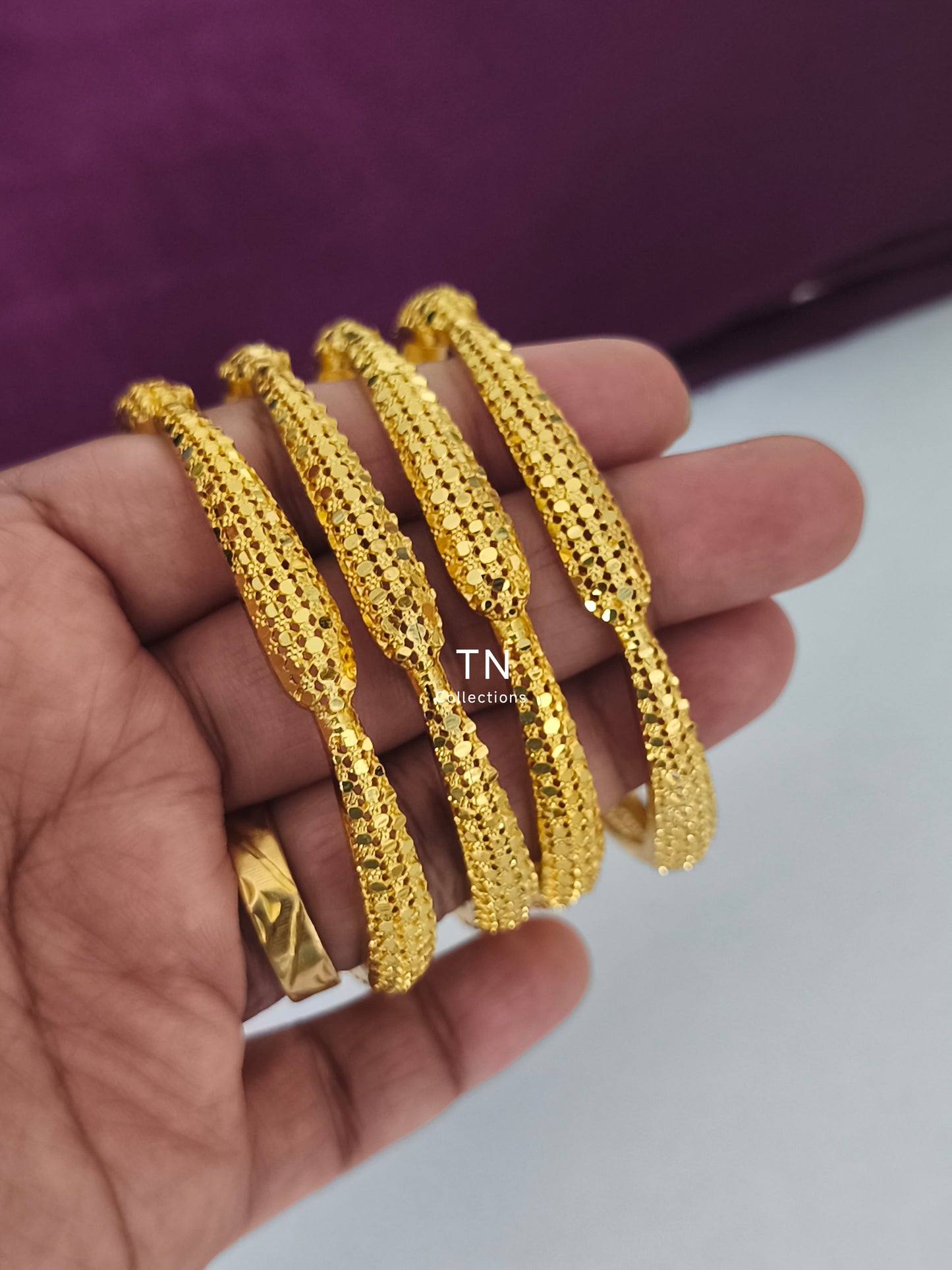 One gram gold forming Bangles (Size 2.6)
