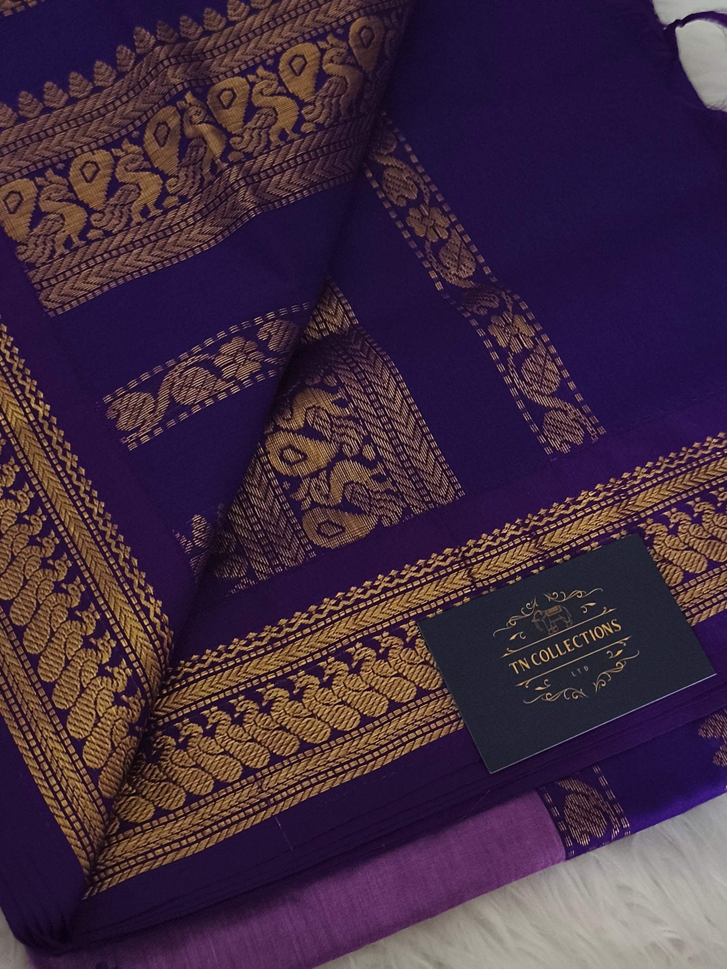 Lavender Purple Kalyani cotton Pattu Saree