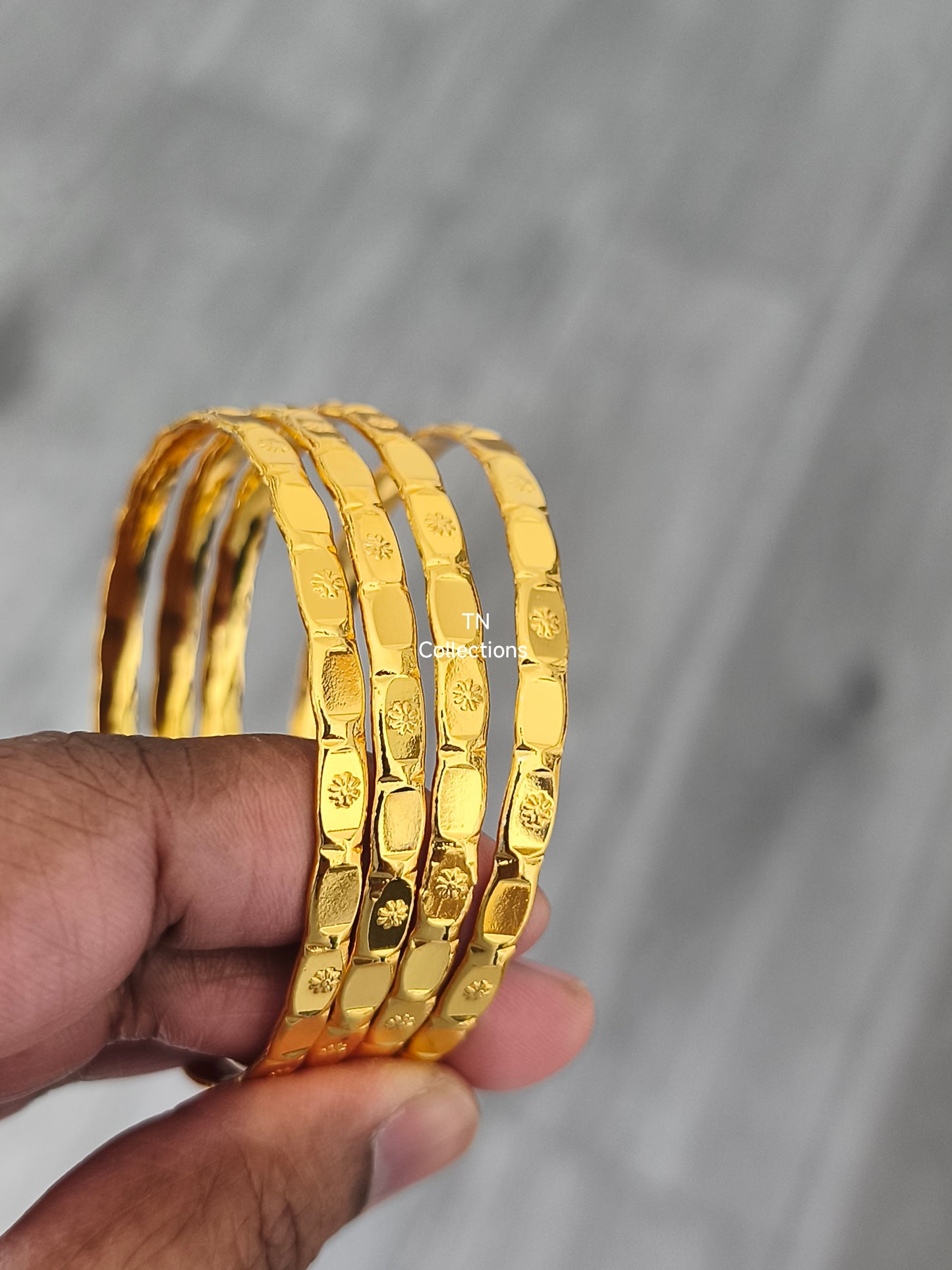 Micro Gold Plated Bombay Bangles Set (Size 2.6)