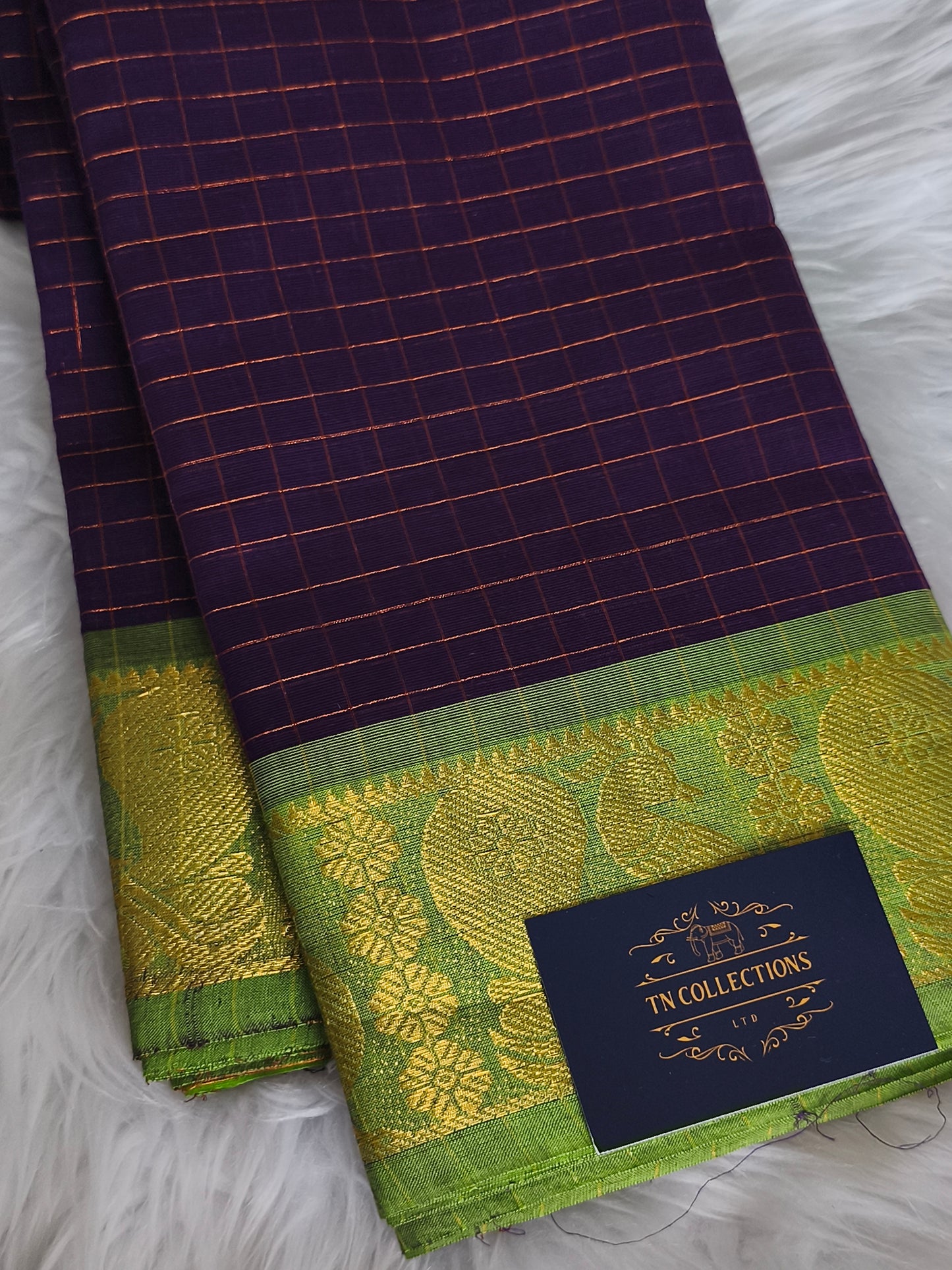 Pure Sungudi Cotton Saree (Purple)