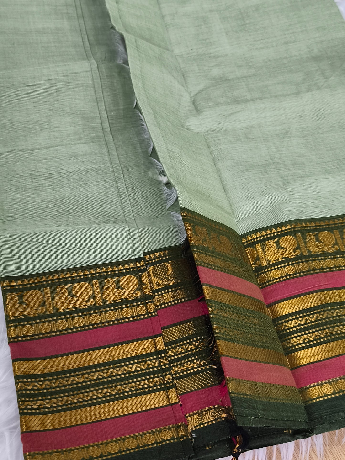 Pure handloom kanchi cotton saree