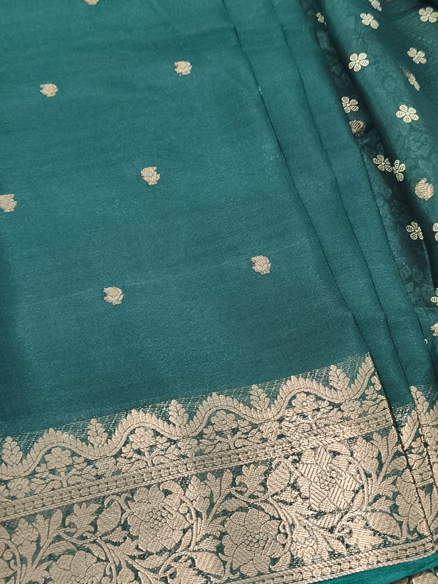 Soft Georgette saree (Green)