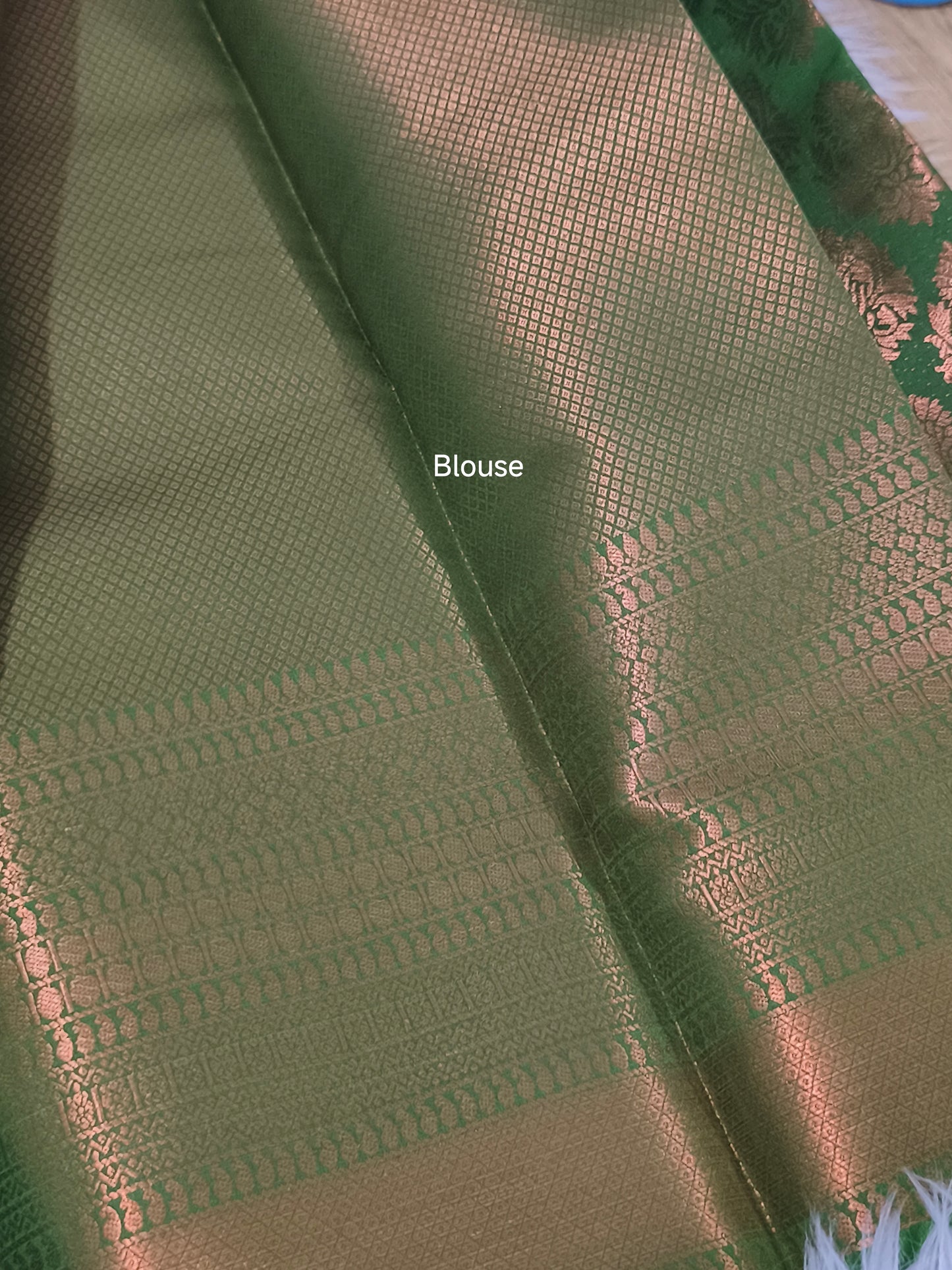 Kanchi Tissue Silk Saree (Olive Green)