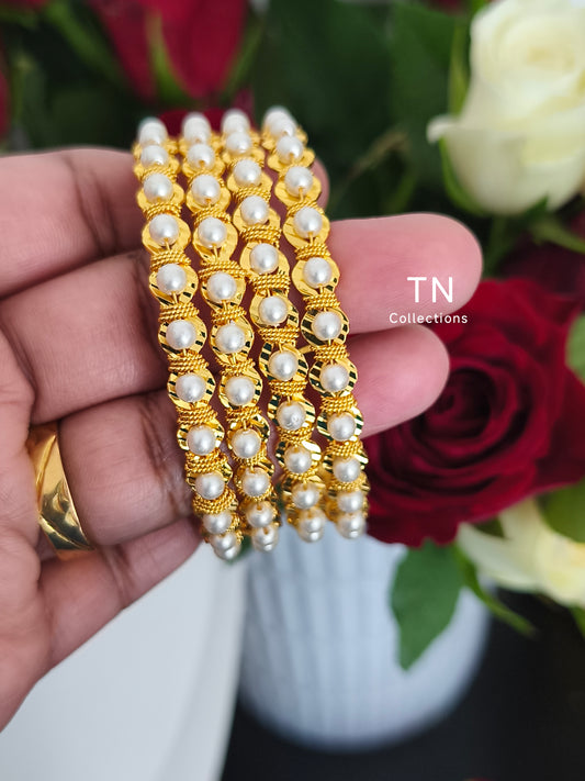 Impon Beaded Bangles Set Size 2.6