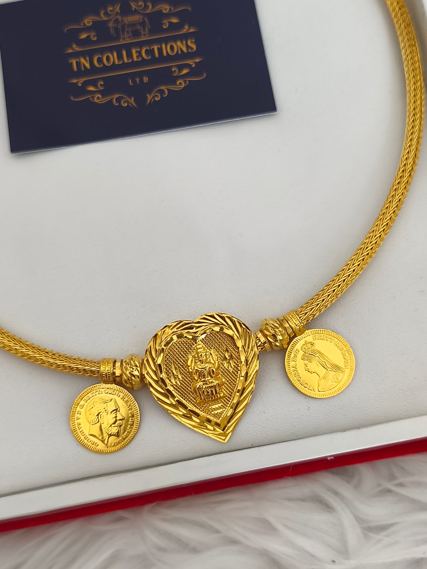 22ct Gold plated Traditional Heart shaped Amman Thalikodi