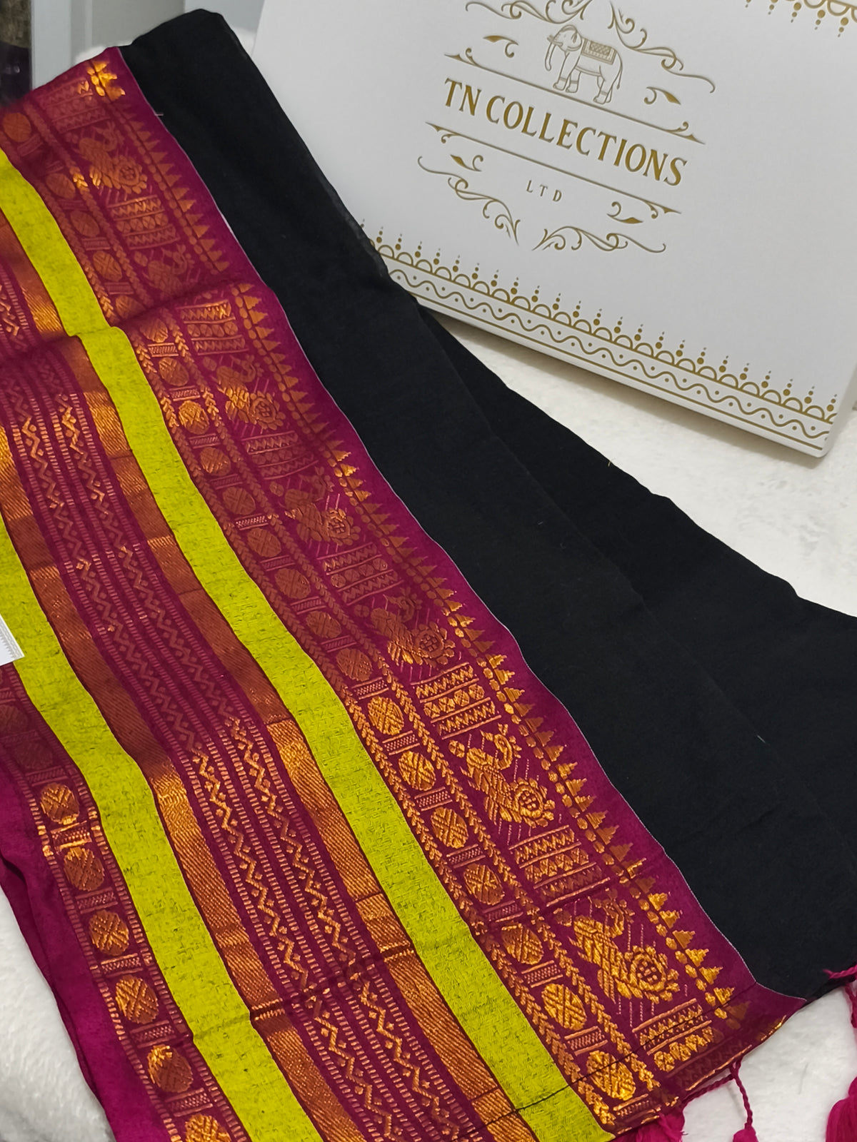 Kerala Special Mul Cotton Saree with Kanchi Border