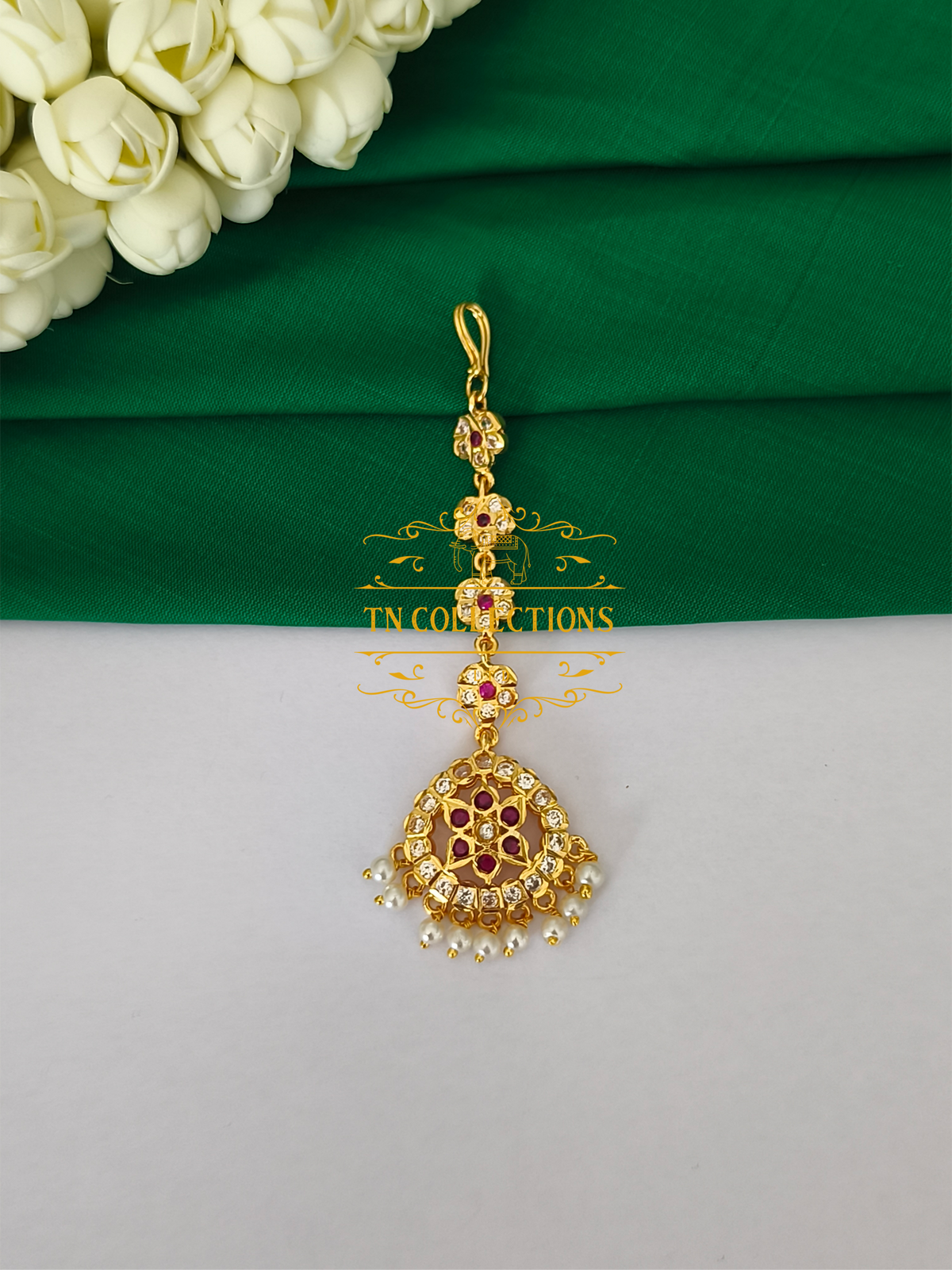 Micro Gold Finish Sun & Moon Bridal Hair Accessories Set