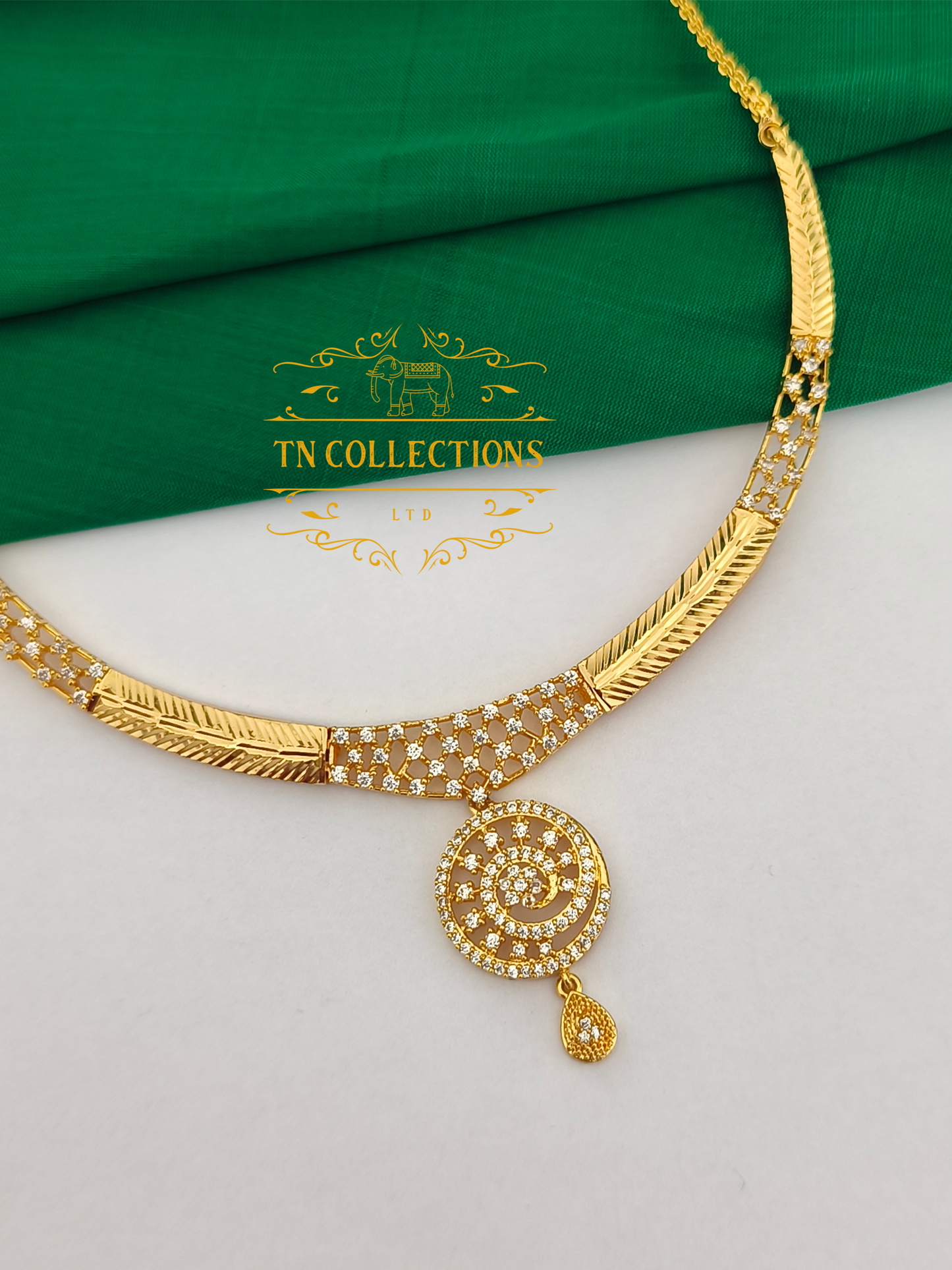Micro Gold-Plated Traditional Semi Bridal Set