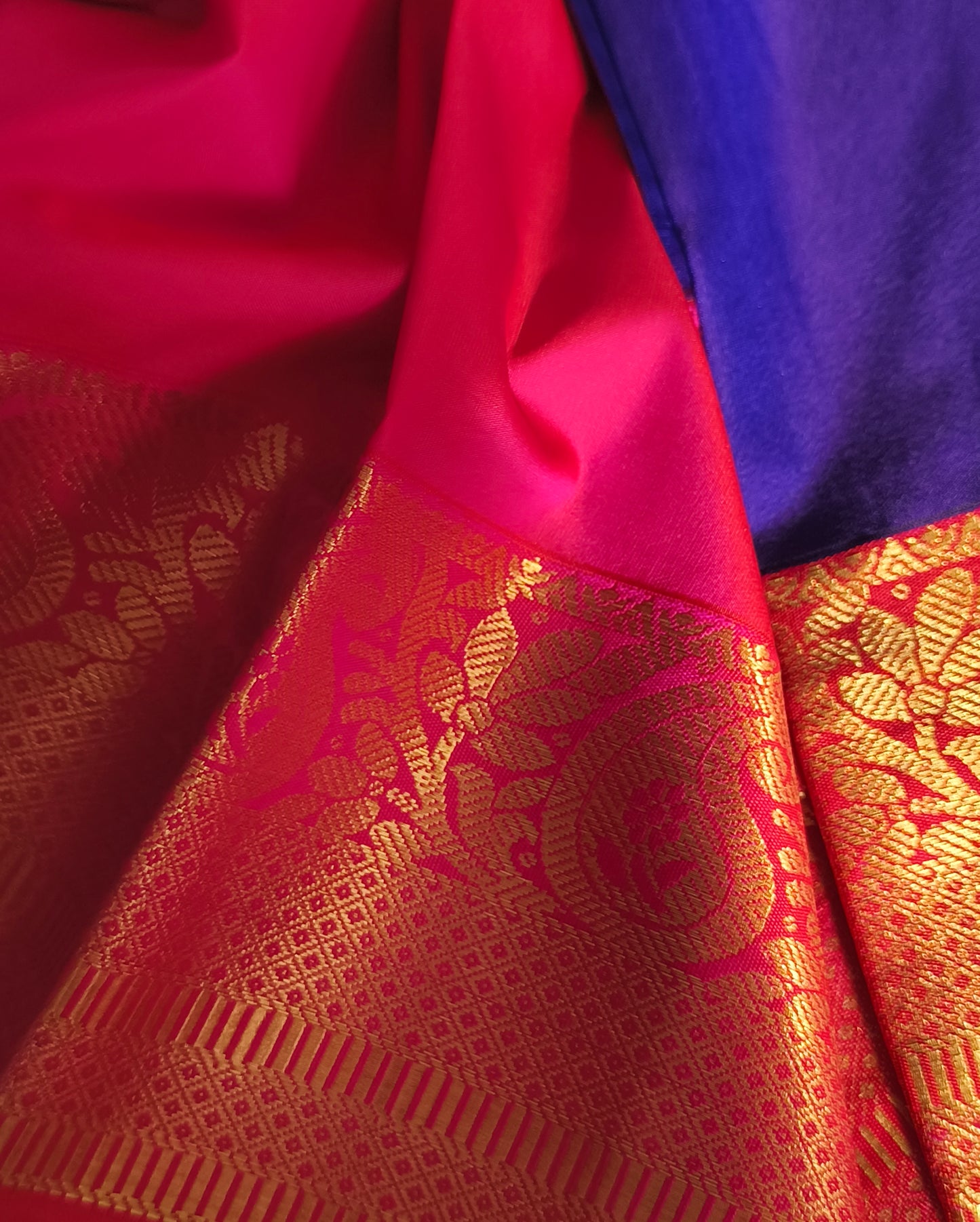 Semi Kanchipuram Silk Saree (Purple)