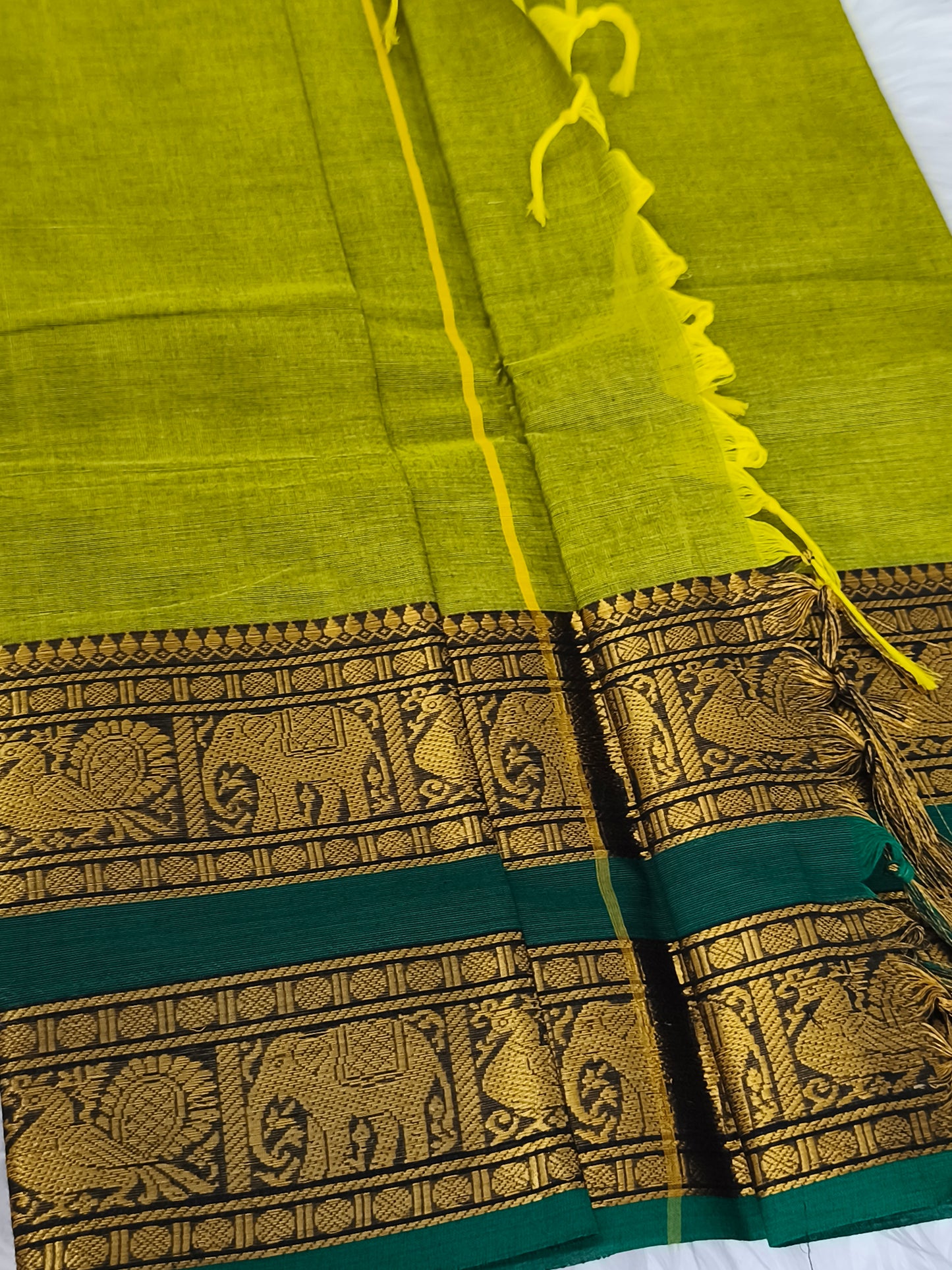 Pure handloom kanchi cotton saree
