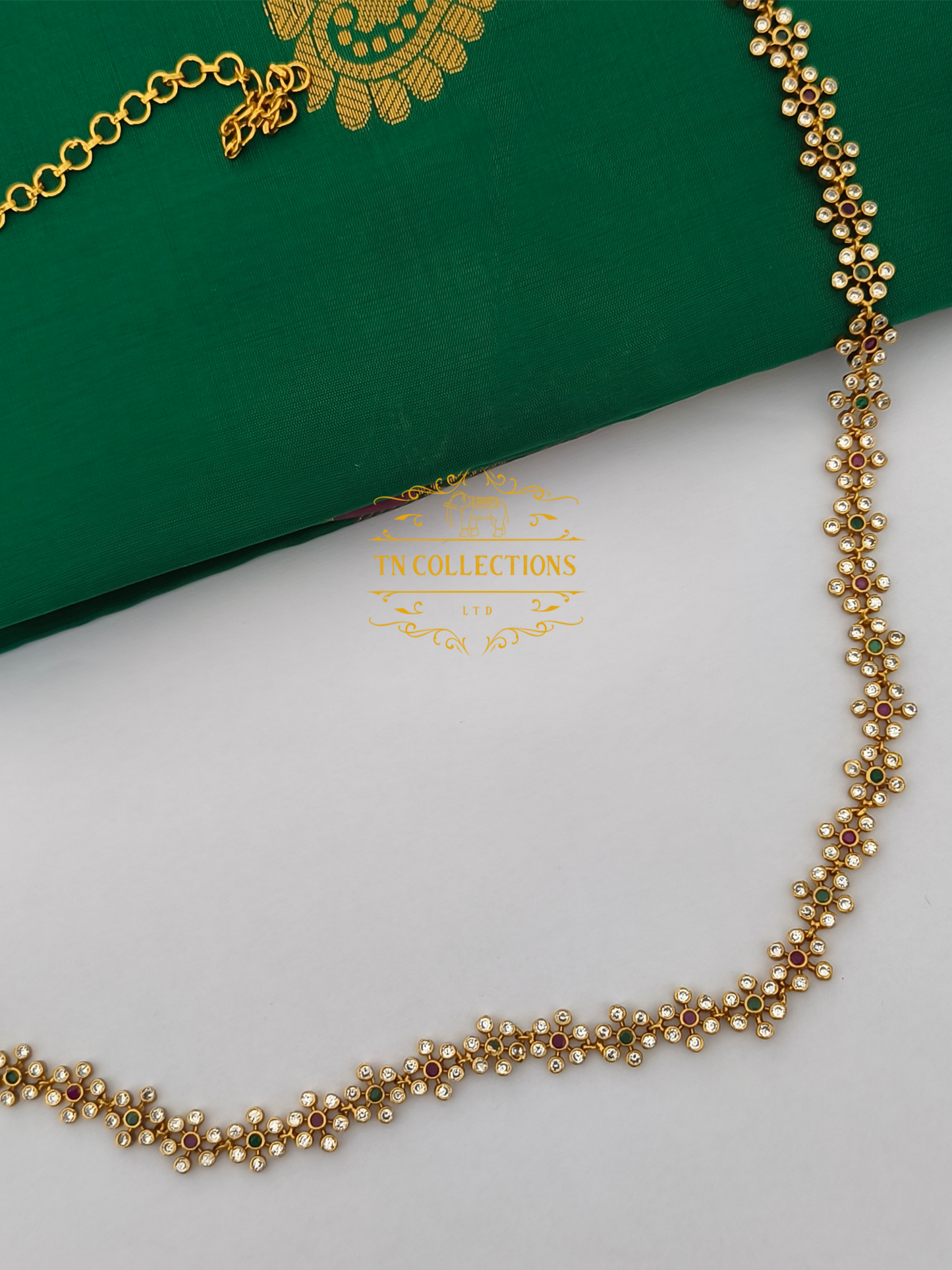 Matte Finish Floral Design Hip Chain