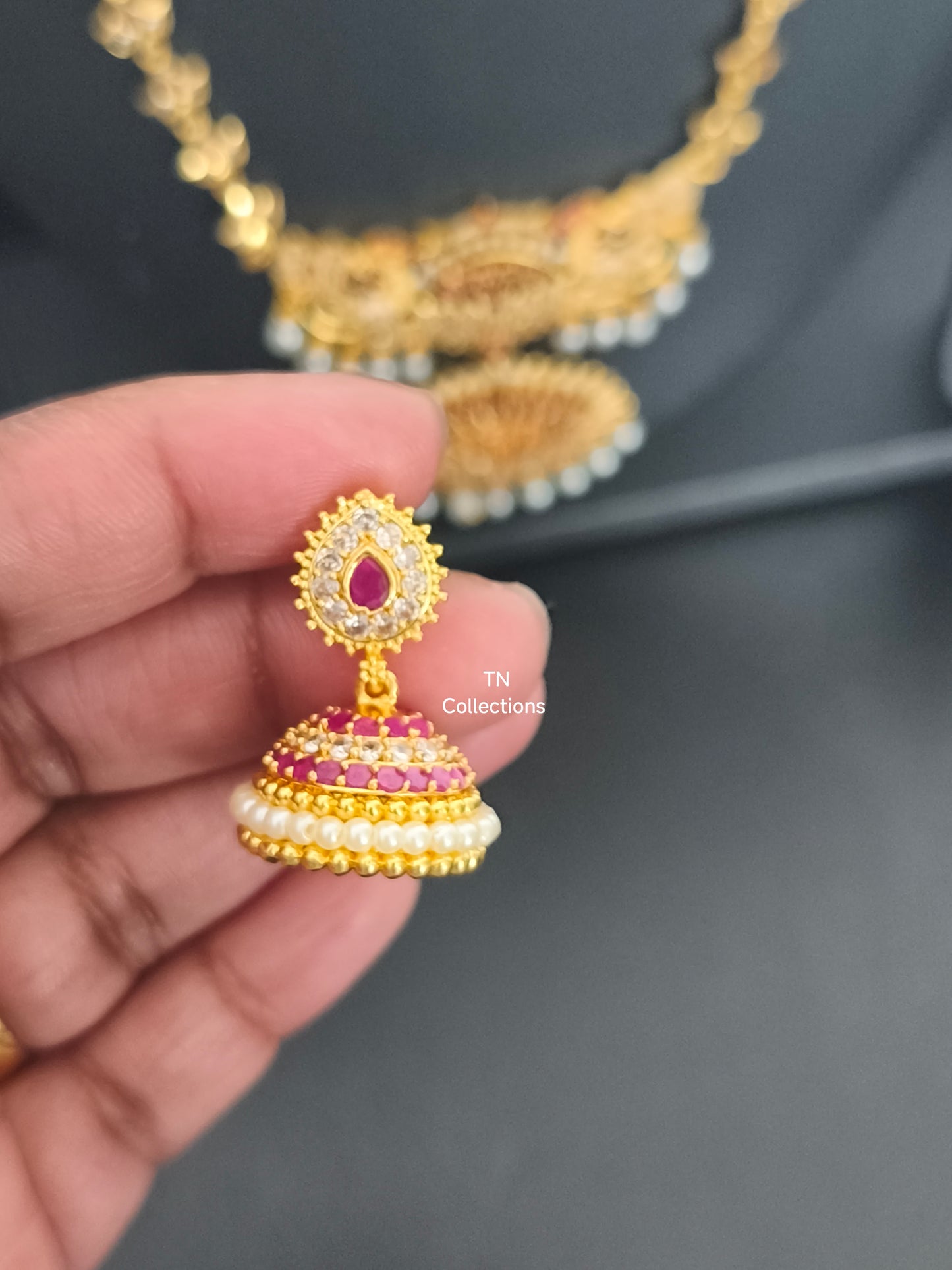 Micro gold plated Traditional Semi Bridal Set