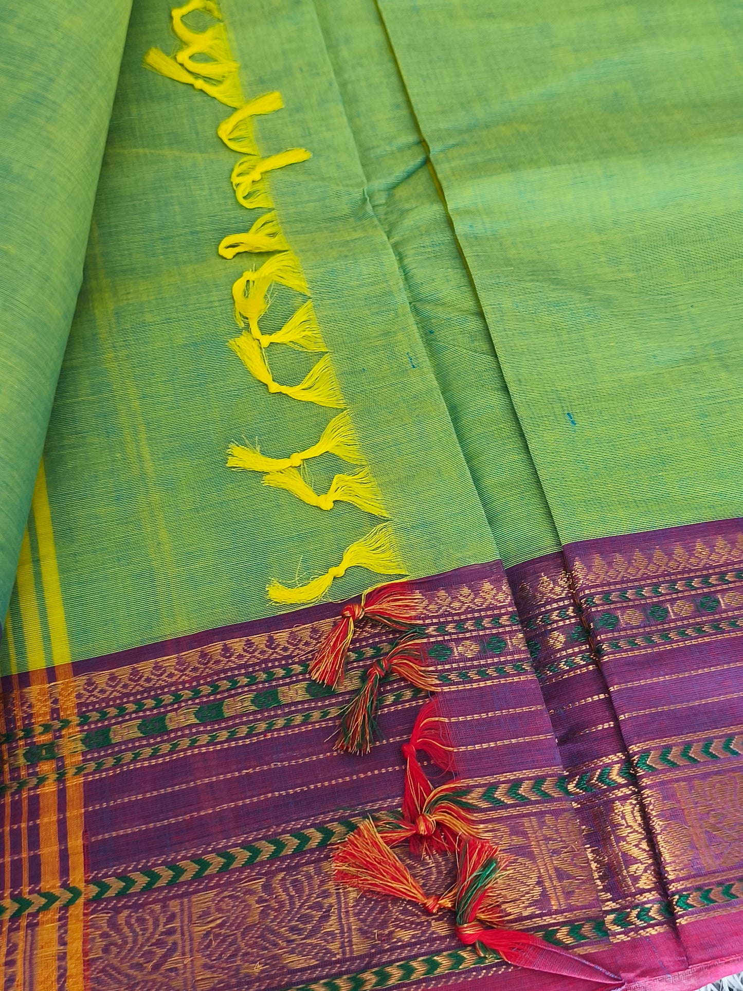 Pure handloom kanchi cotton saree