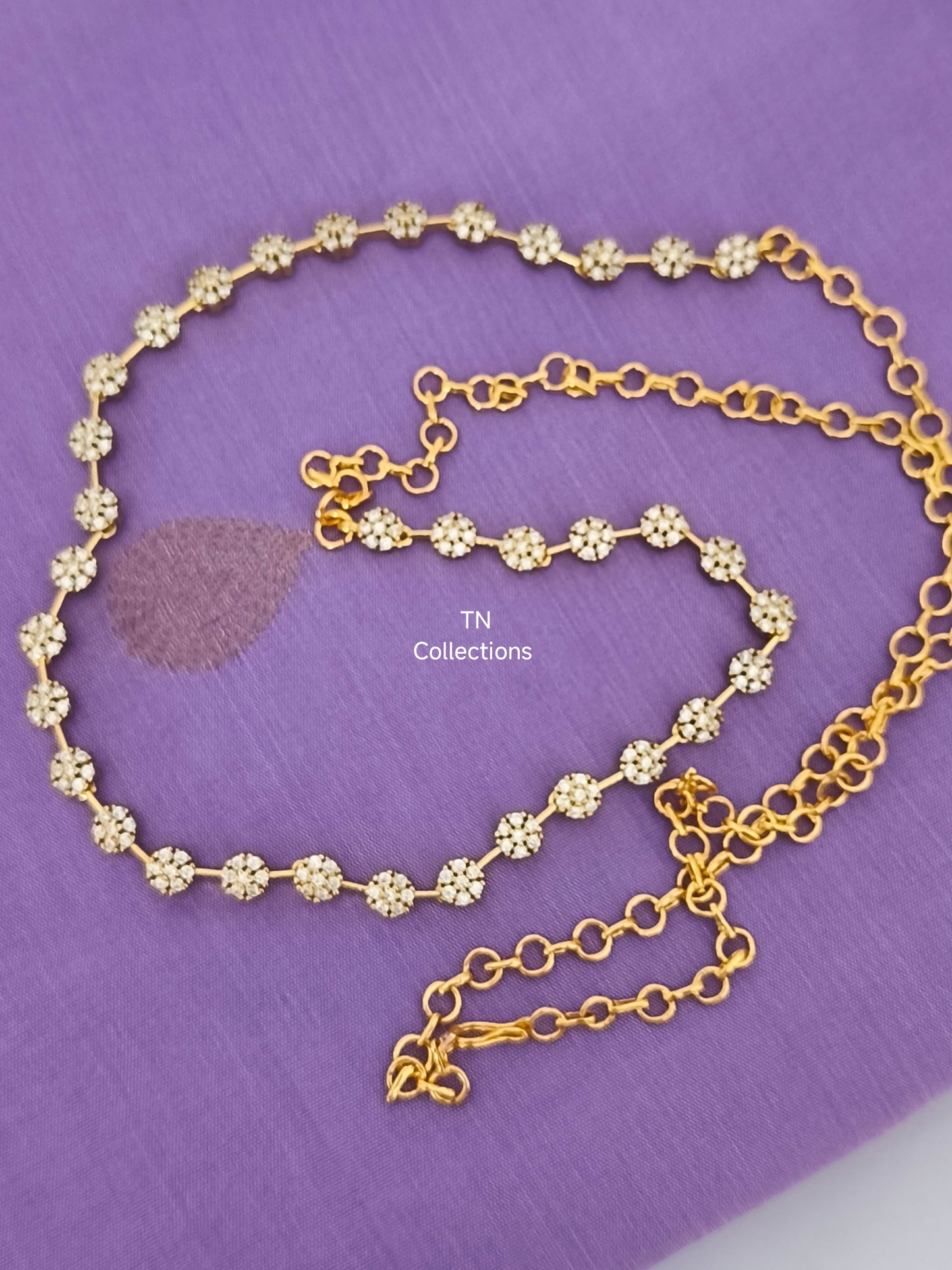 Trendy Gold Finish Hip Chain