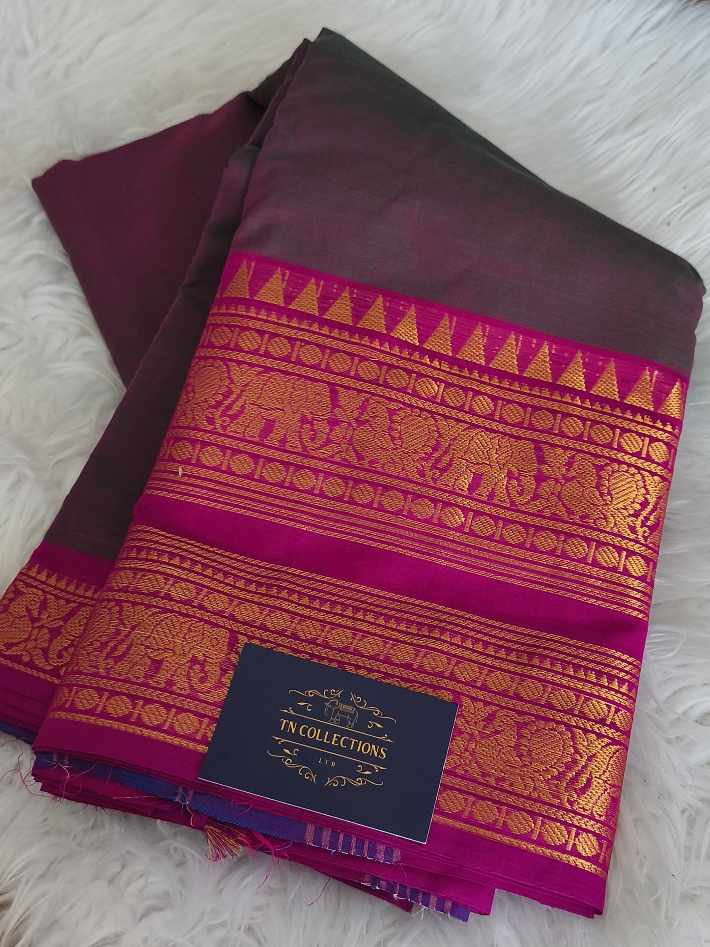 Pure handloom kanchi cotton saree
