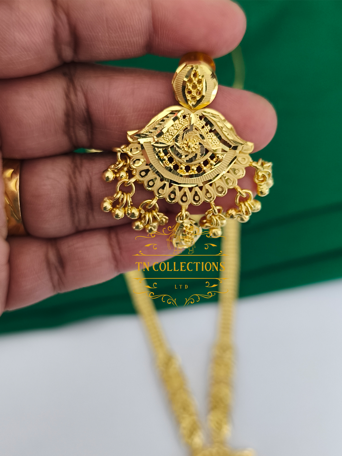 One Gram Gold Forming Haaram with Earrings