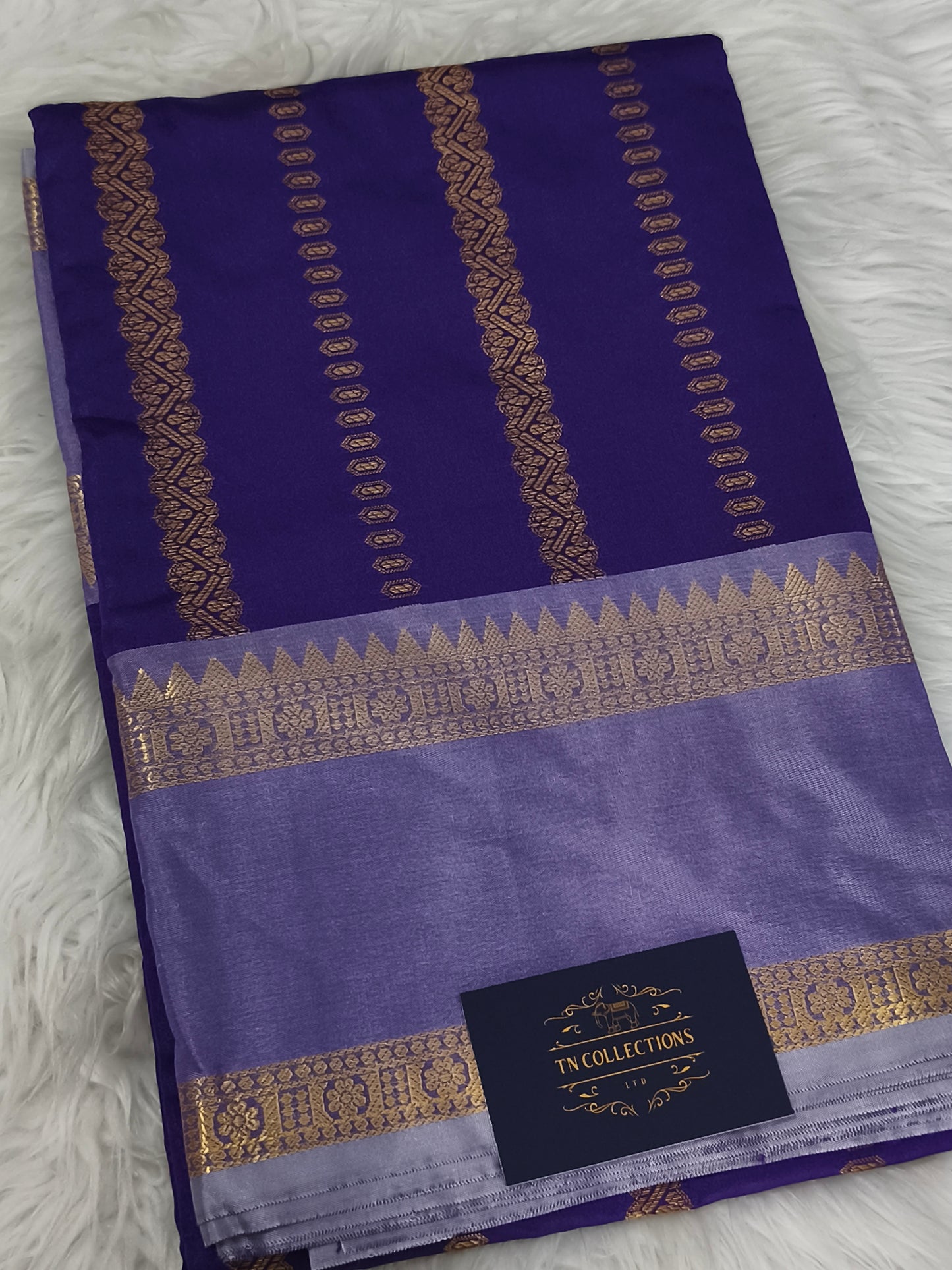 Semi Soft Silk Saree (Purple)