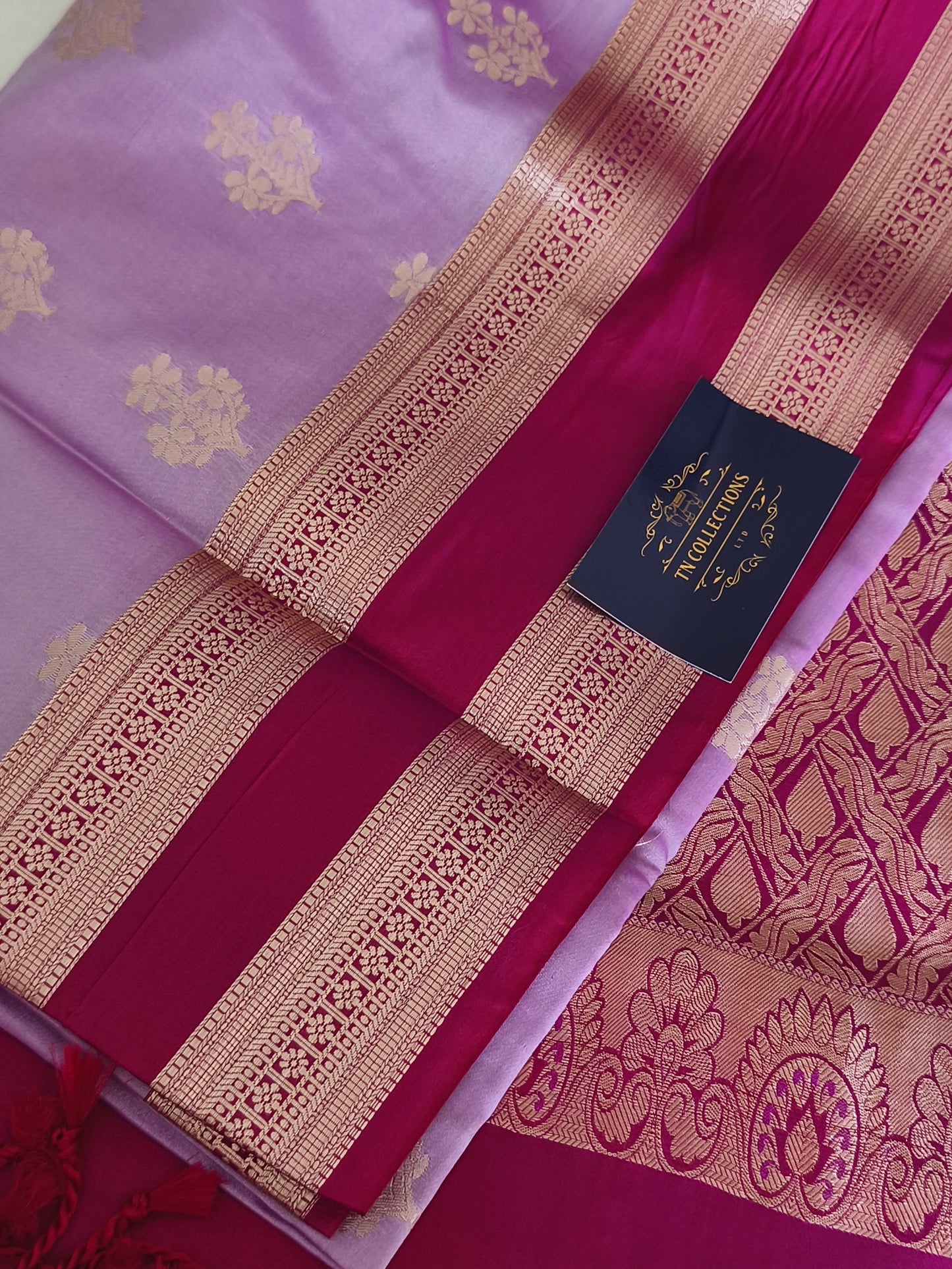 Luxury Soft Silk Saree with contrast blouse
