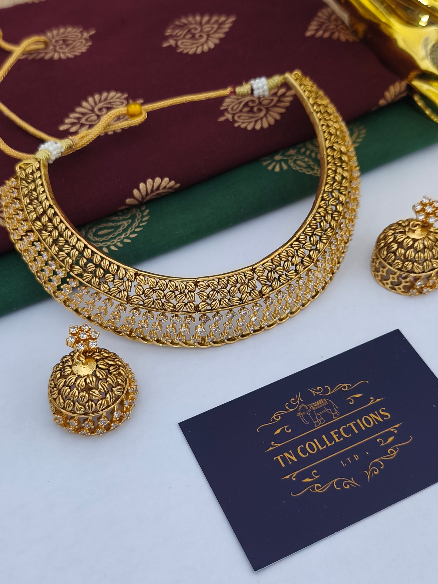 Antique matte finish Necklace set