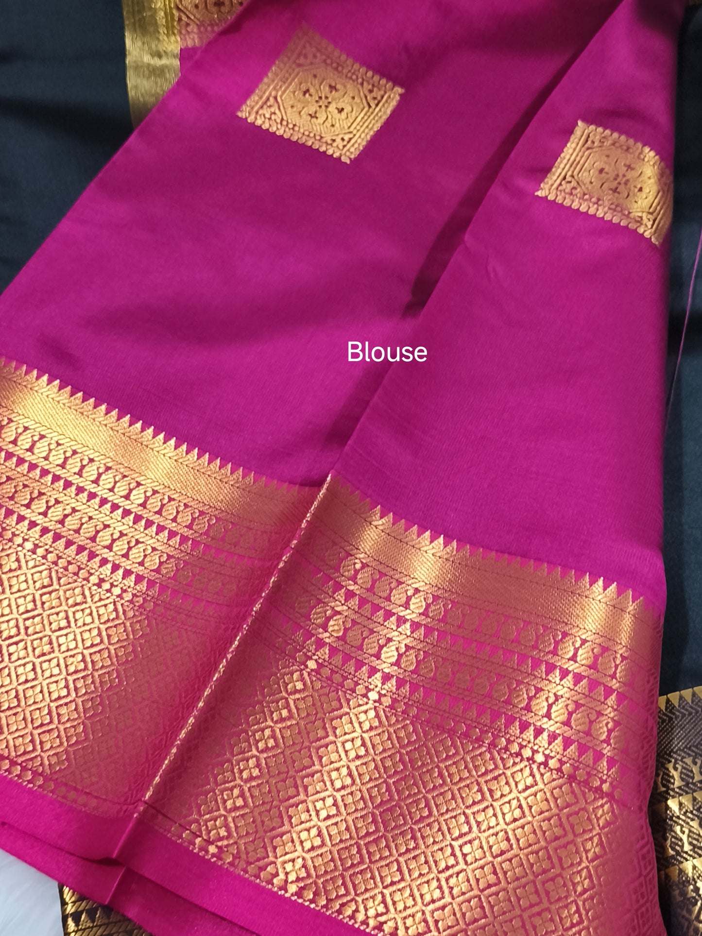 Luxury Semi Soft Silk Saree (Black)