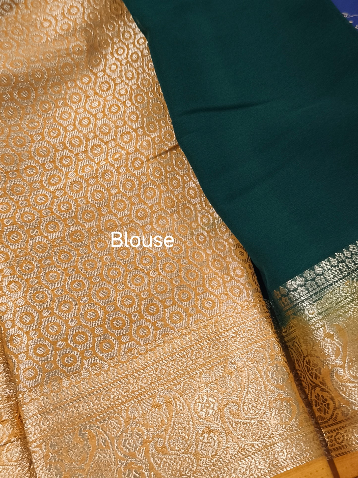 Dark Green Chiffon Georgette saree