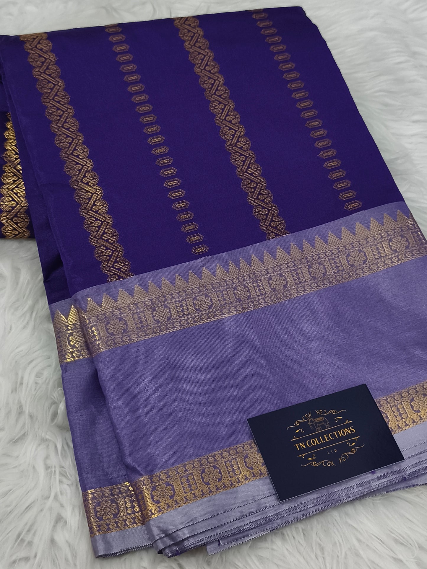 Semi Soft Silk Saree (Purple)