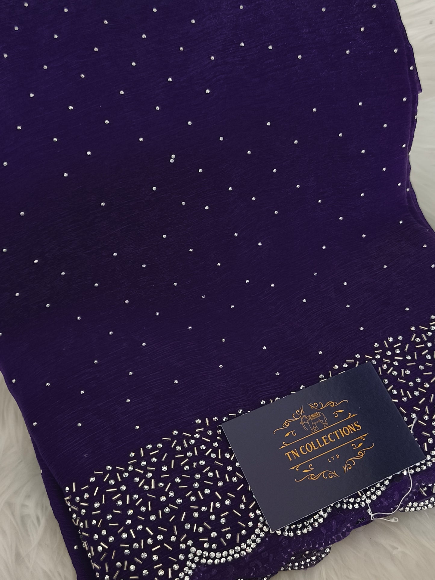 Purple Trendy Space silk Party saree