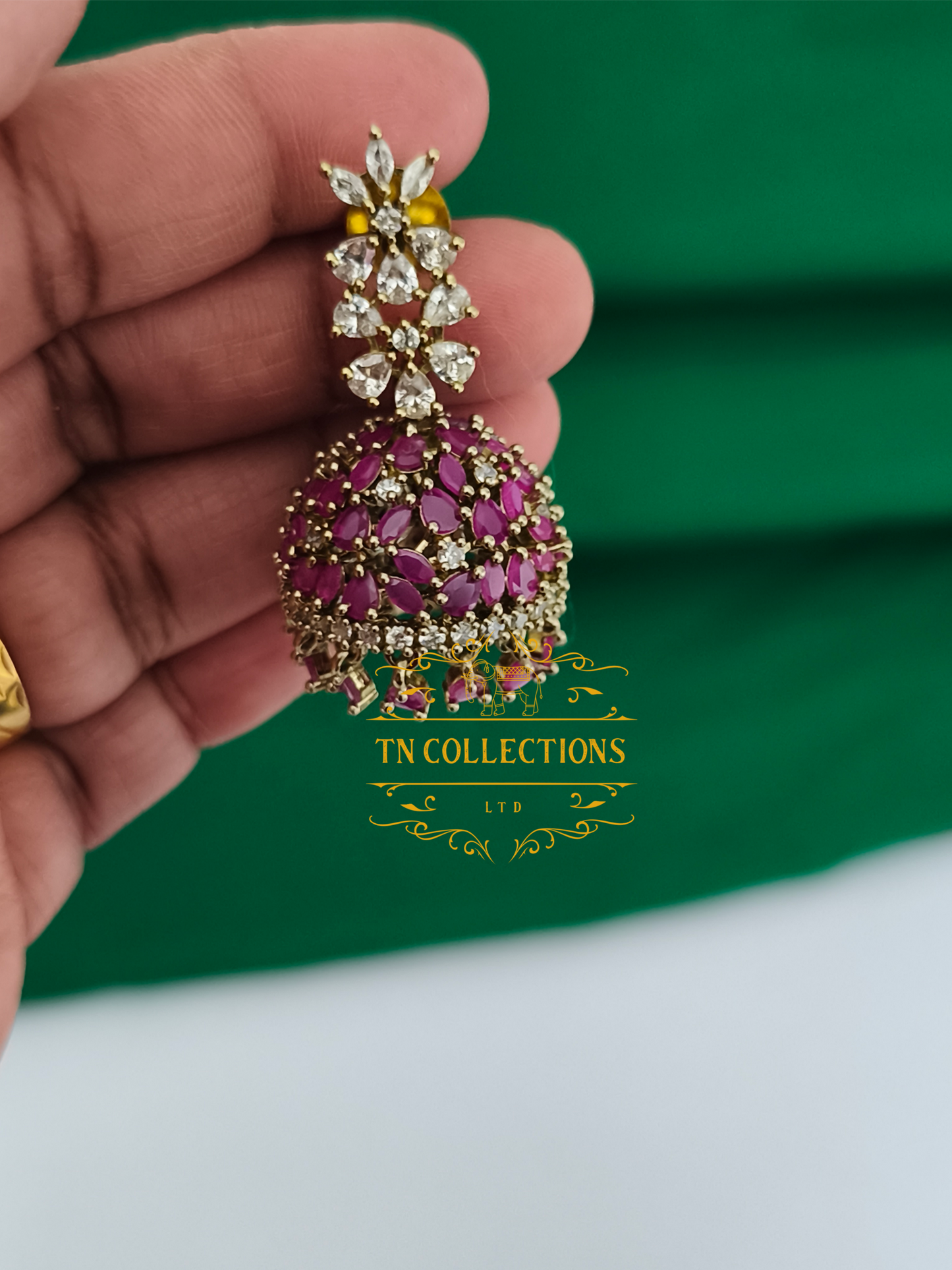 Antique Polish AD Jumka (Ruby & White )