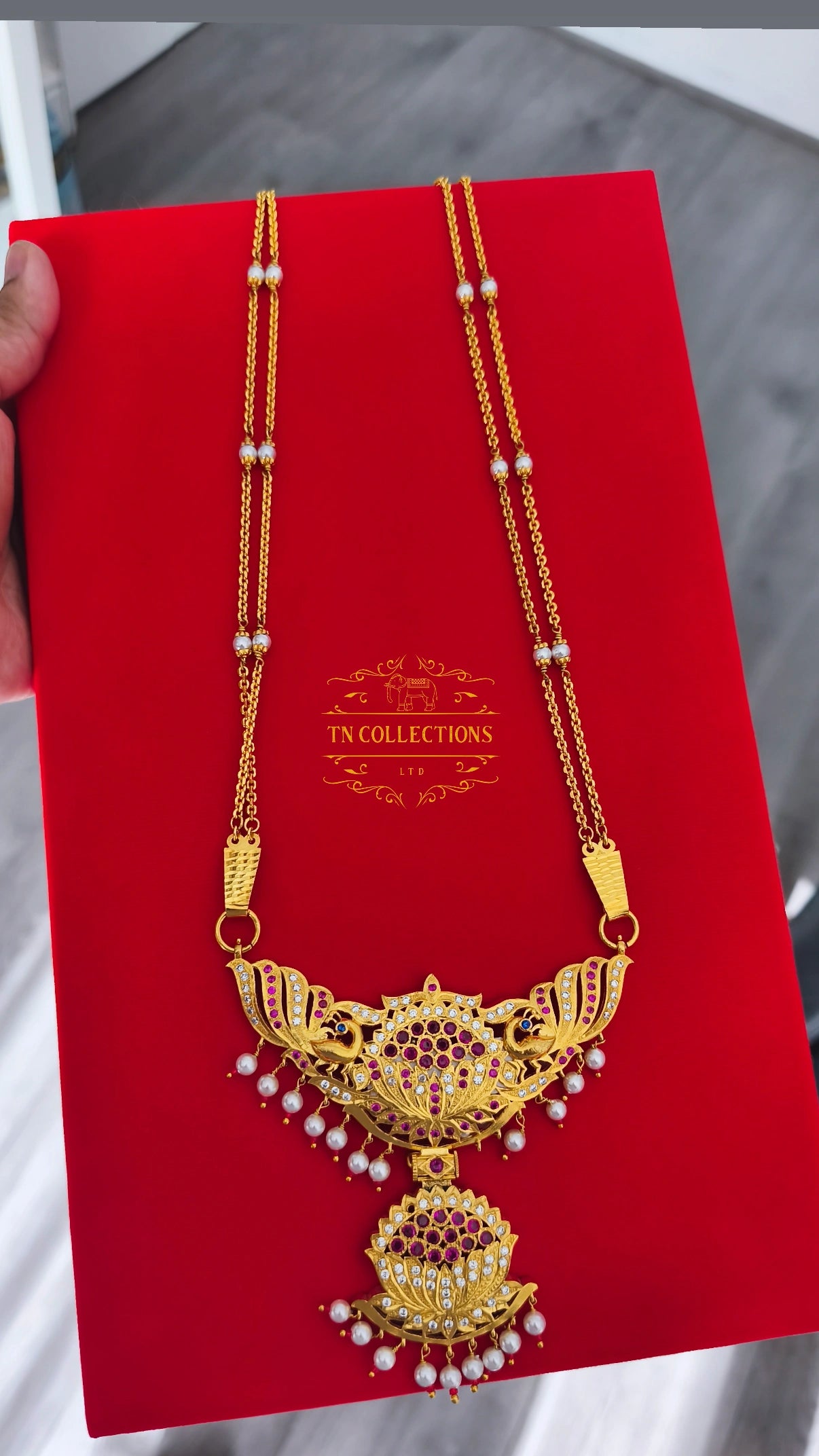 22ct Gold plated Traditional Alli Marakatha Pathakkam