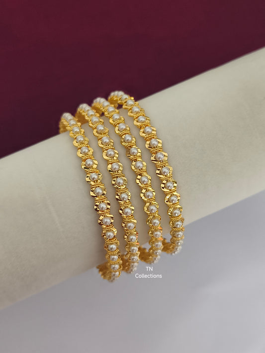 One gram gold plated Beaded Bangles set