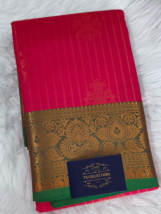 Vairaoosi Soft Silk Saree (Hot Pink)