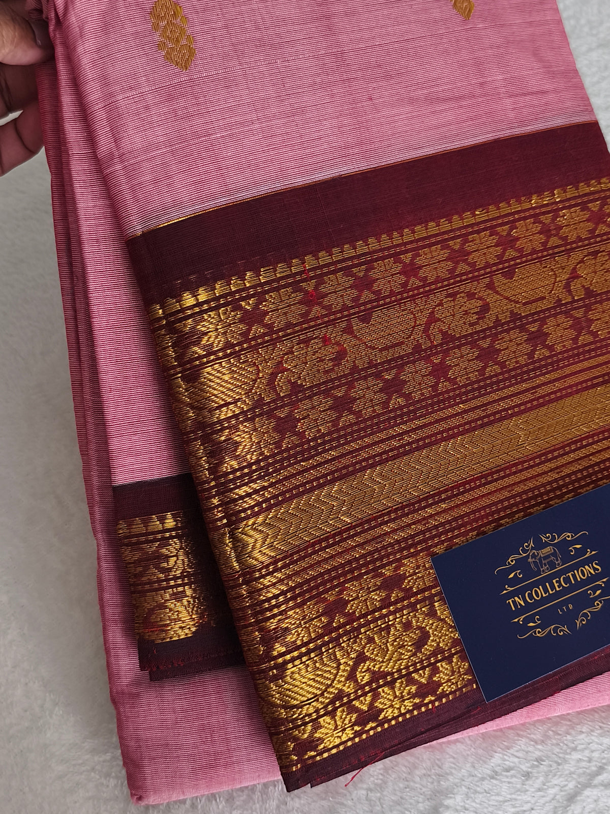 Grand Pure Kanchi Cotton Saree with Rich Pallu