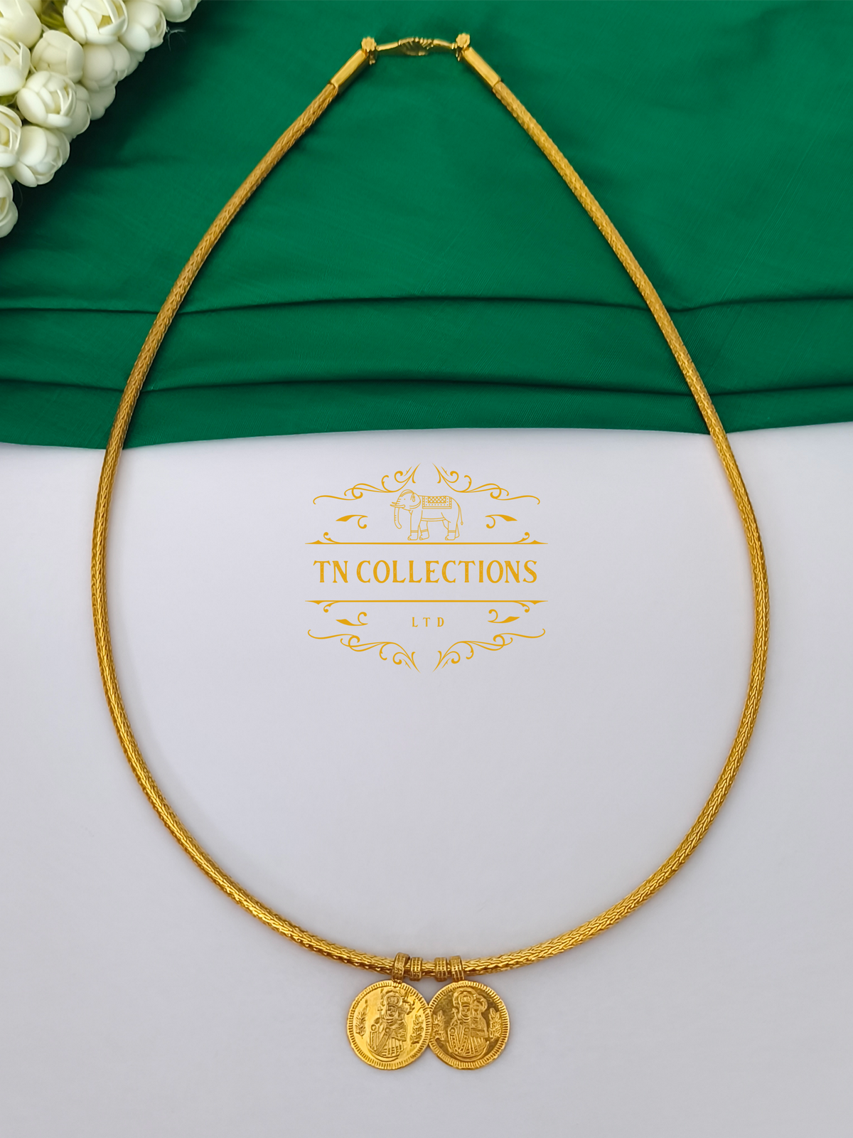 22ct Gold Plated Traditional Christian Thalikodi with Coins (Approx 7-9 Pawn thickness)