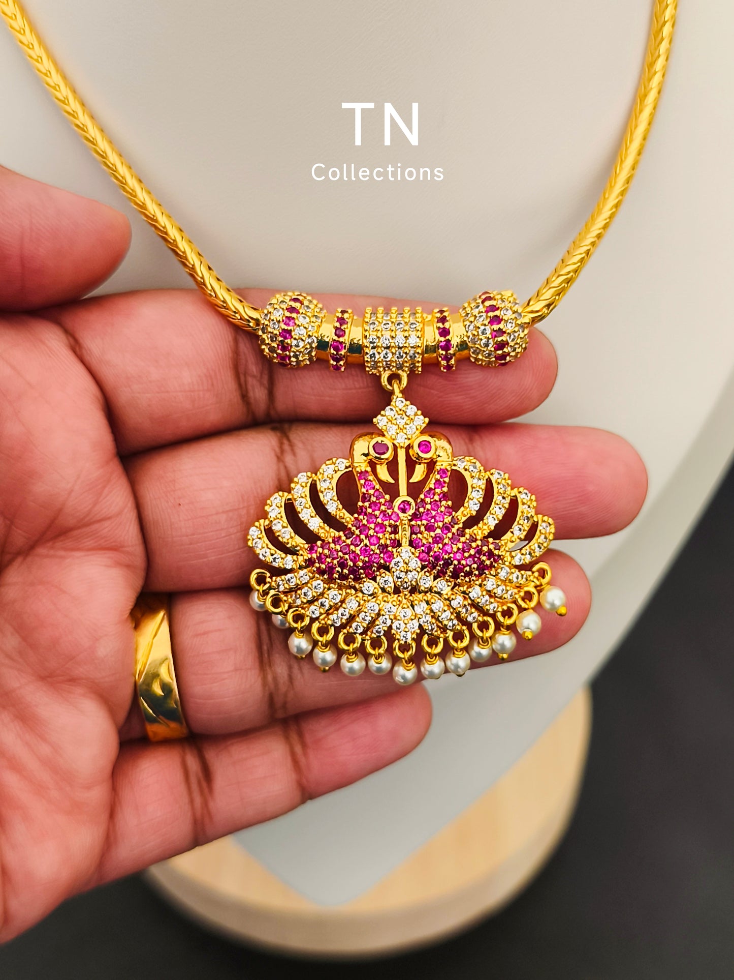 Micro gold plated Peacock Necklace