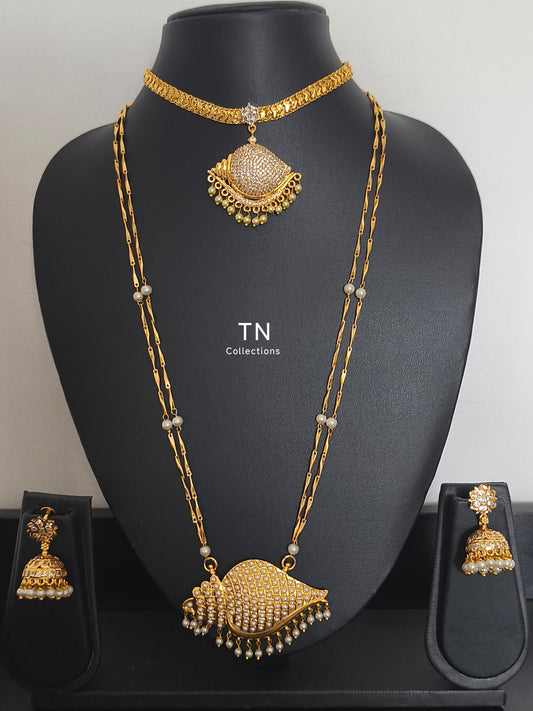 Unique Sangu Design Semi Bridal set