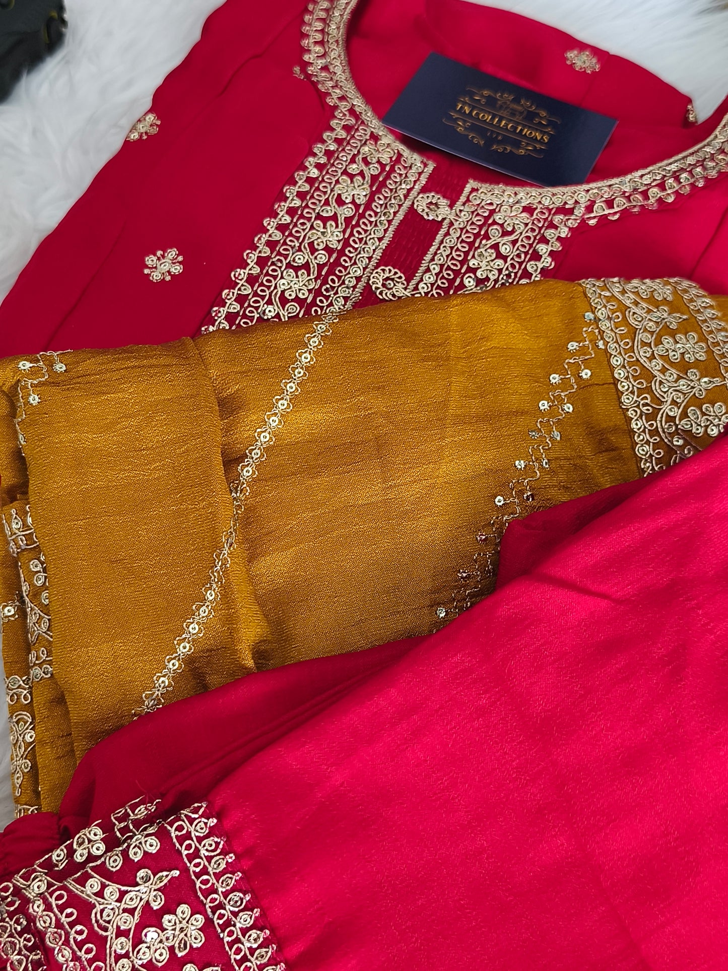 Grand 3pcs Party wear Anarkali Dress (Size L/XL)