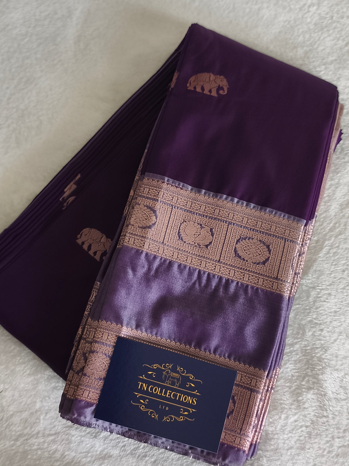 Premium kanchi Semi Silk Saree with contrast blouse