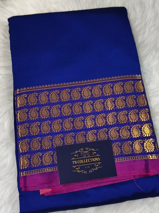 Luxury Semi Soft Silk Saree (Royal Blue)