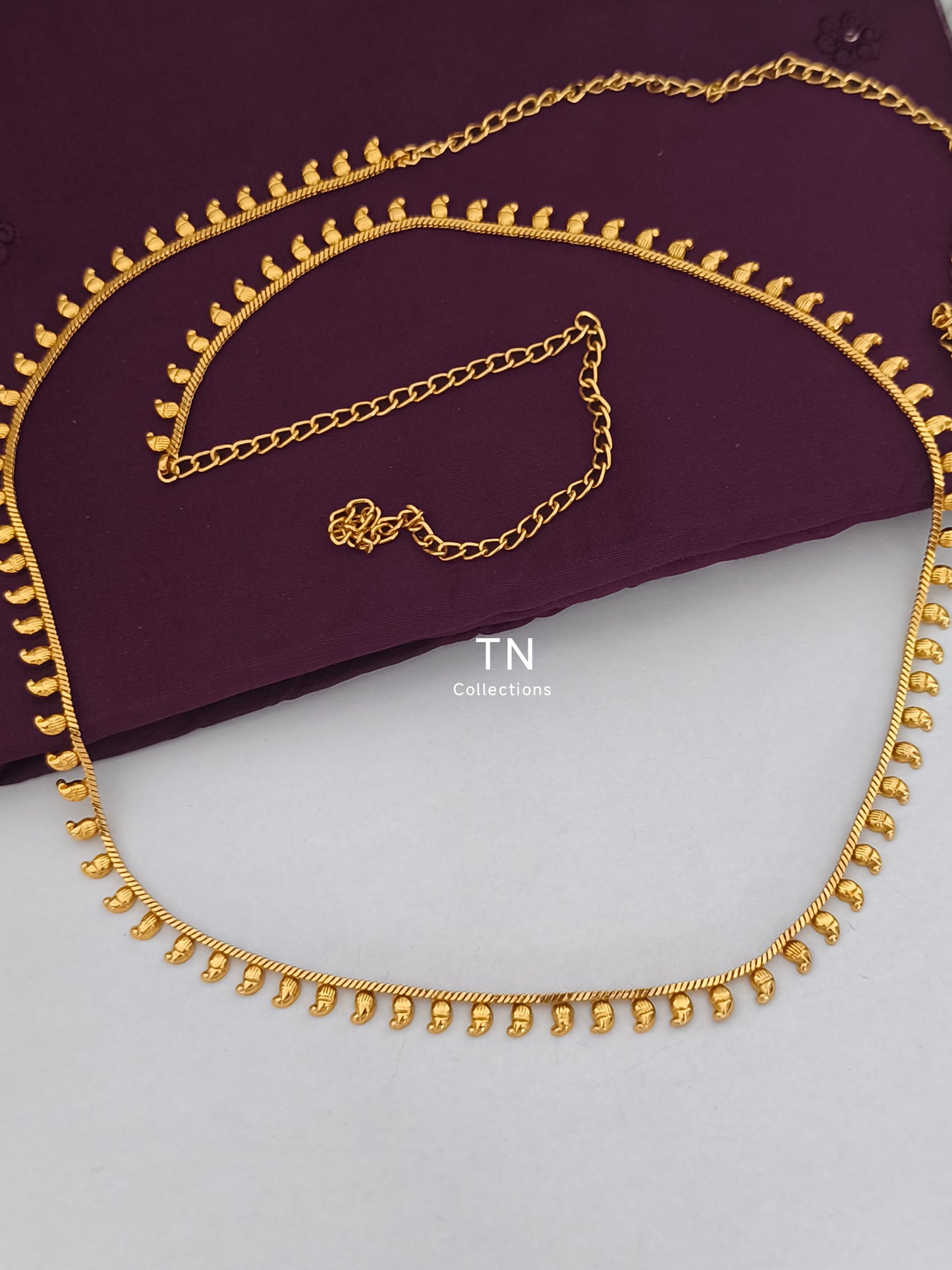 Antique Polish Simple Mango Design Hip Chain