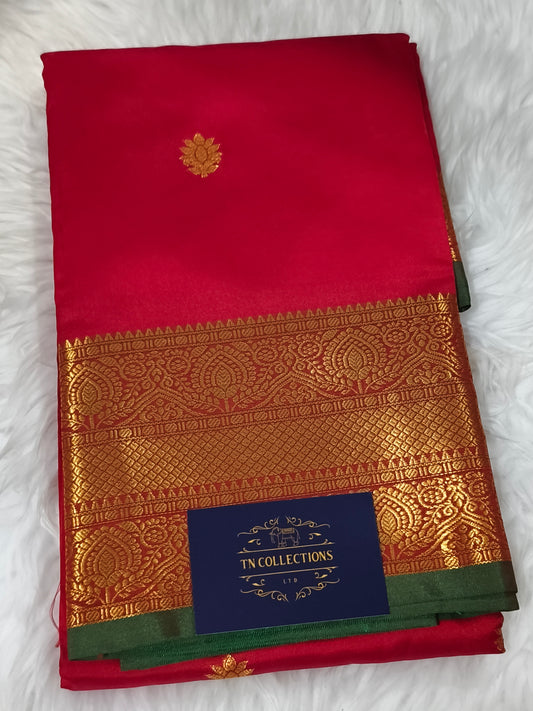Luxury Semi Soft Silk Saree (Red)