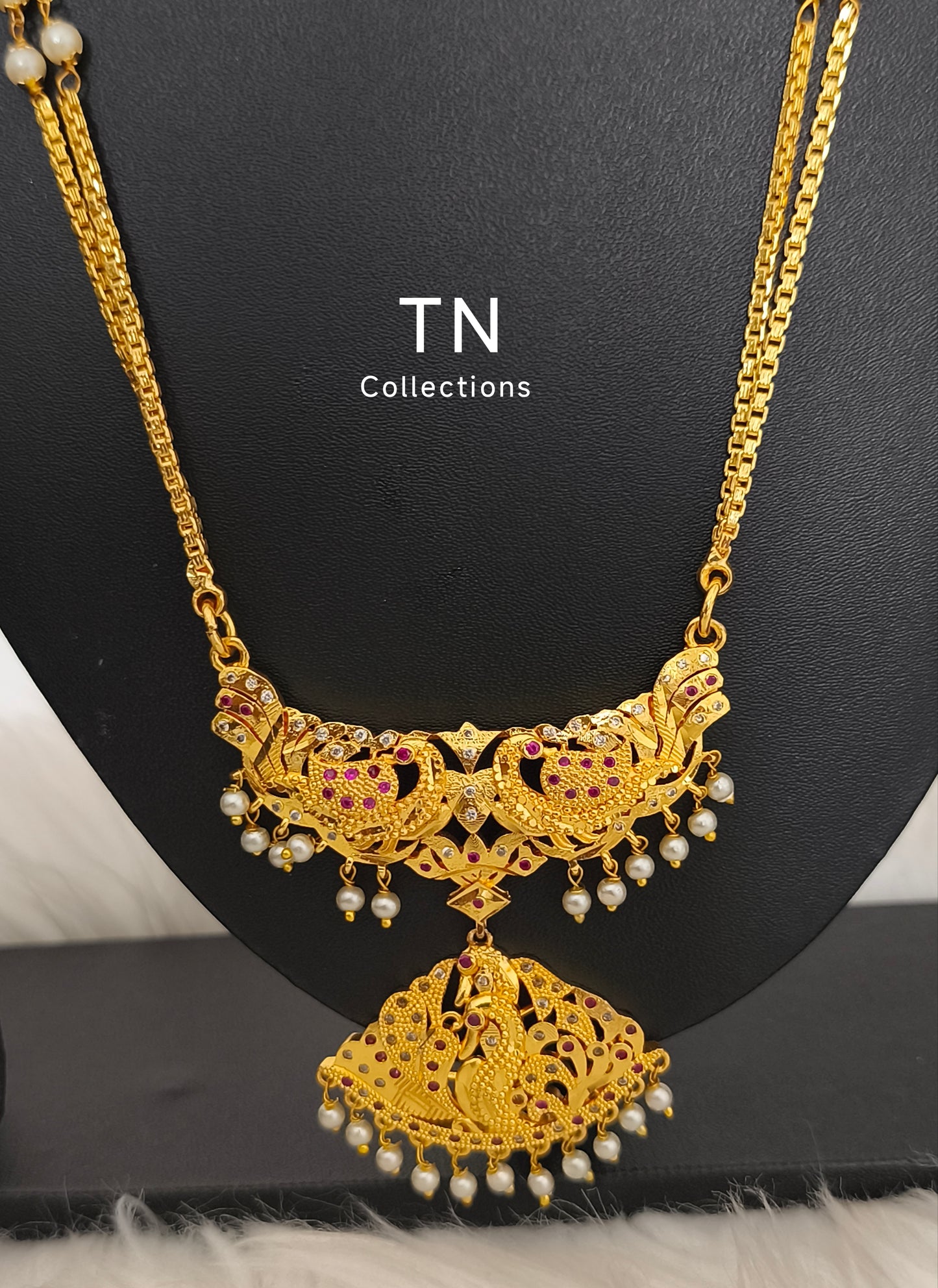 Micro gold plated Traditional Peacock Design Pathakkam